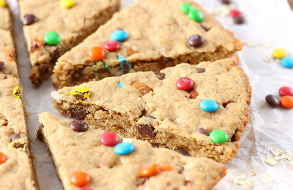 Healthier Peanut Butter Granola Cookie Wedges A Kitchen Addiction