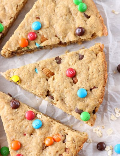 Healthier Peanut Butter Granola Cookie Wedges Recipe from A Kitchen Addiction