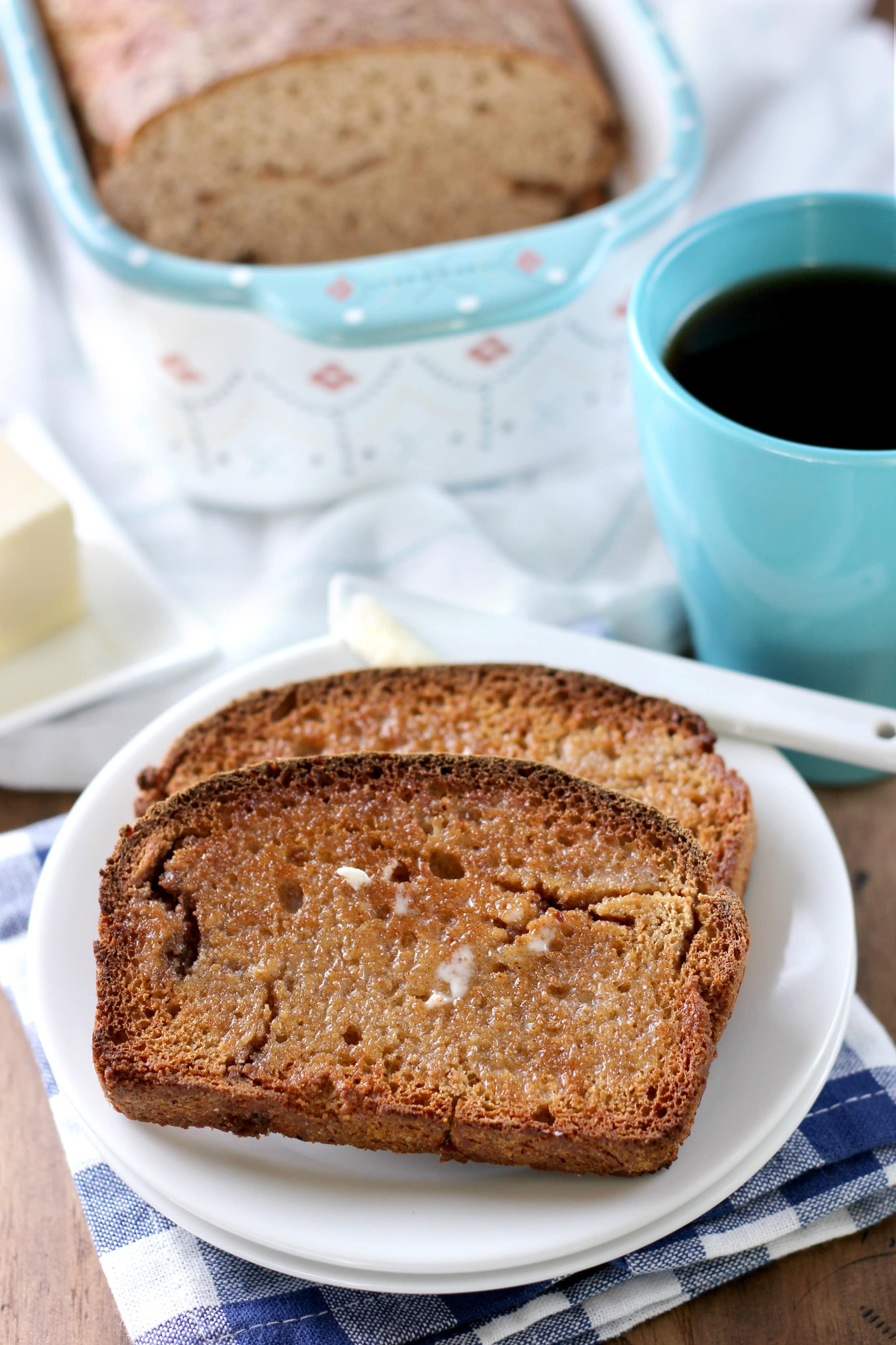 French Toast English Muffin Bread Recipe from A Kitchen Addiction