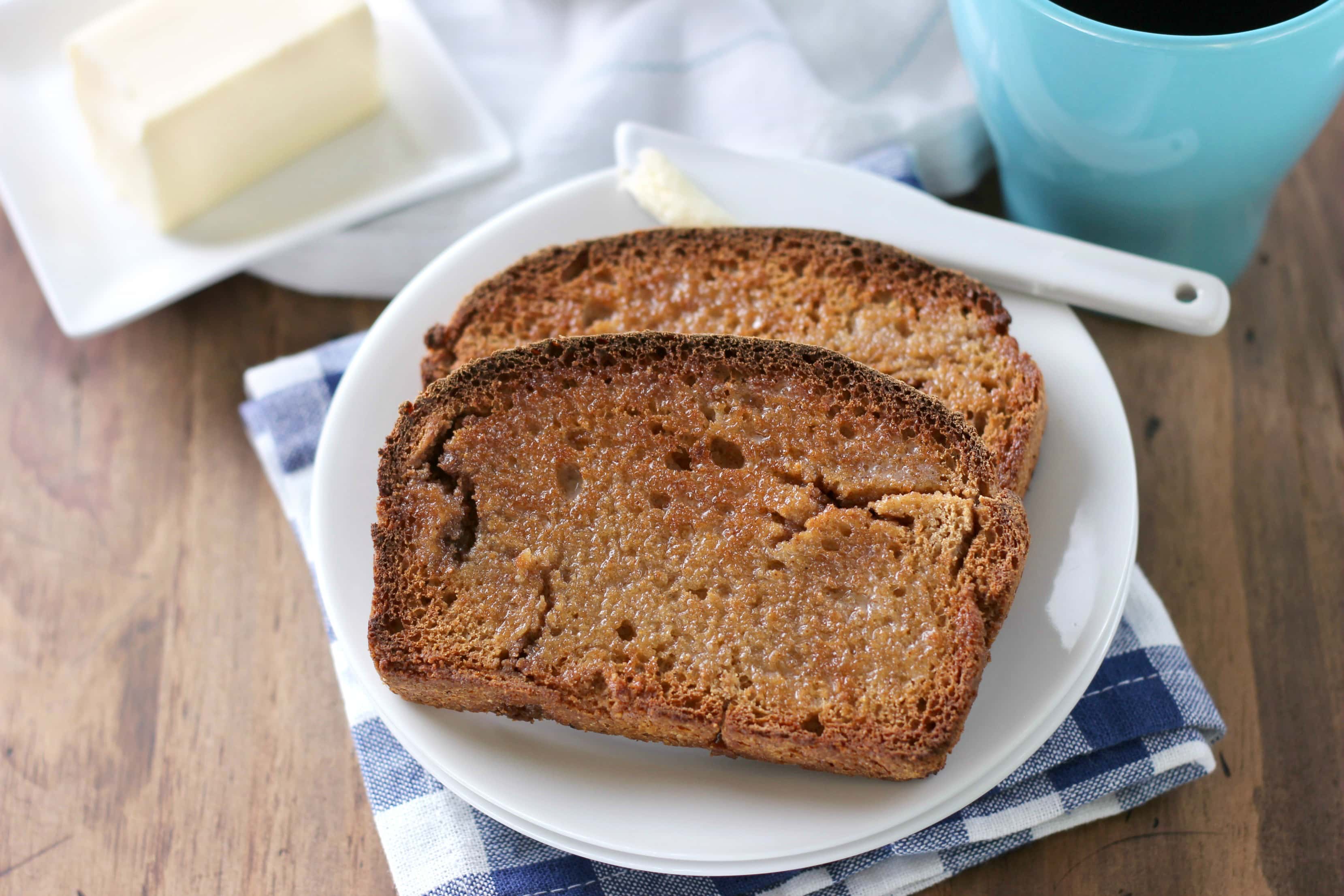 French Toast English Muffin Bread Recipe from A Kitchen Addiction