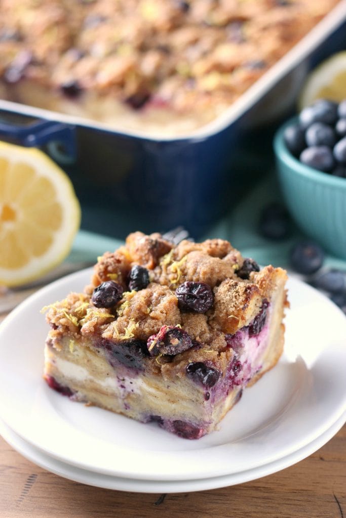 Blueberry Lemon Cream French Toast Bake (Overnight Option!) A Kitchen