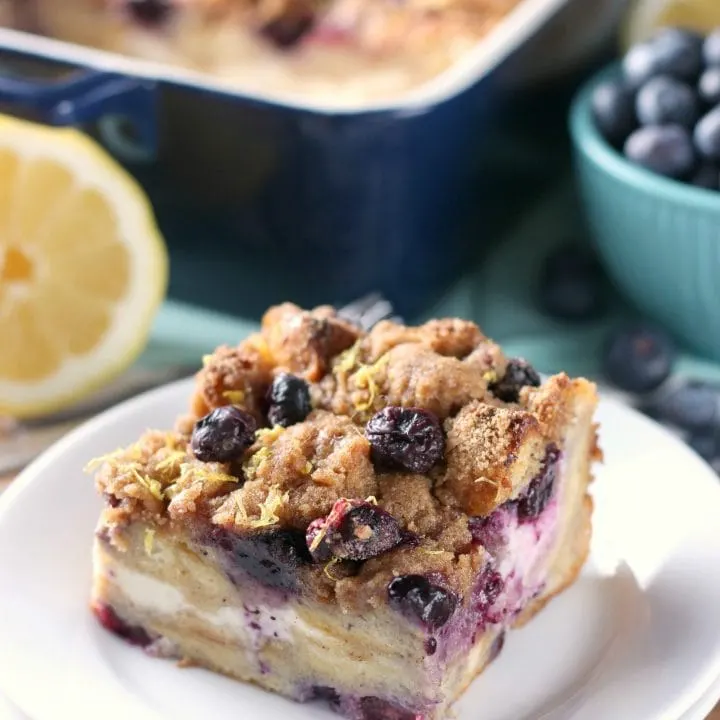 Blueberry Lemon Cream French Toast Recipe from A Kitchen Addiction