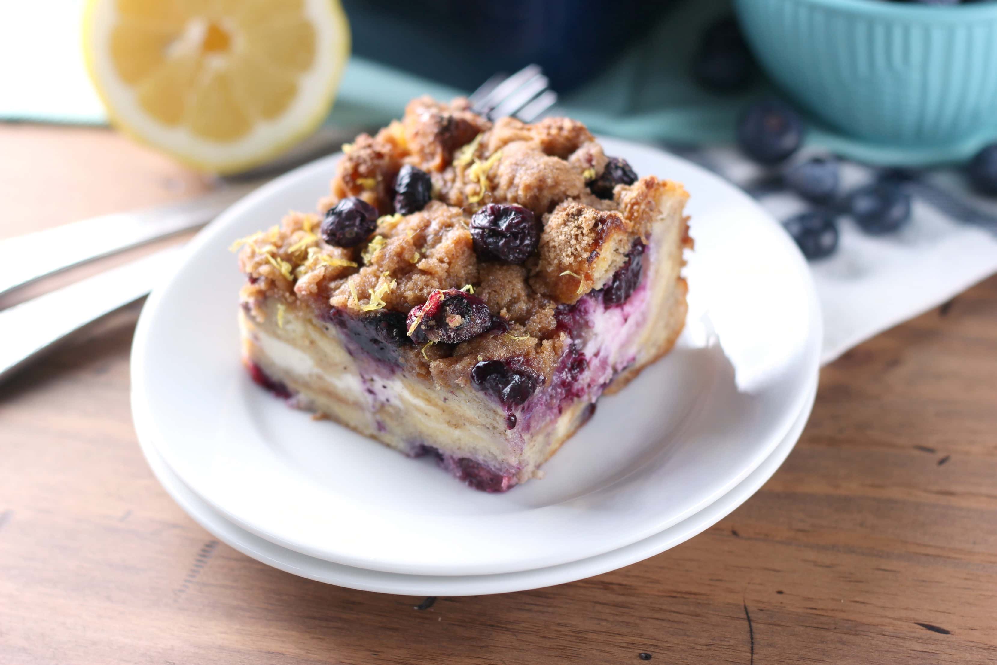 Easy Blueberry Lemon Cream French Casserole Recipe