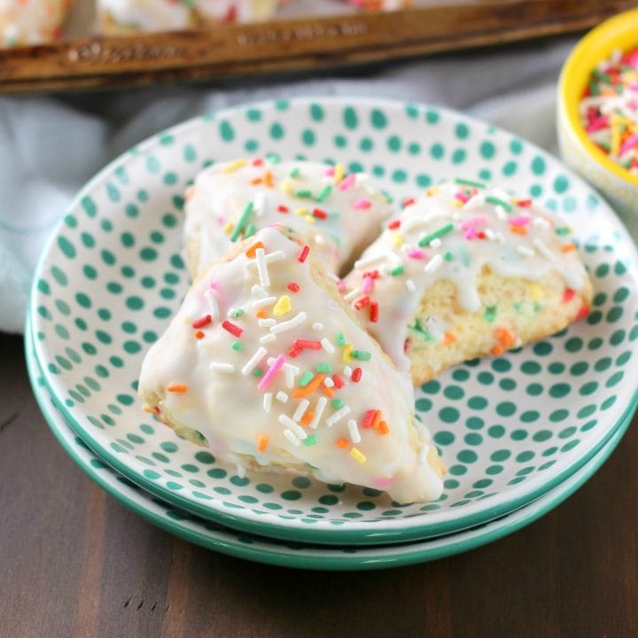 Mini Sprinkle Scones Recipe from A Kitchen Addiction