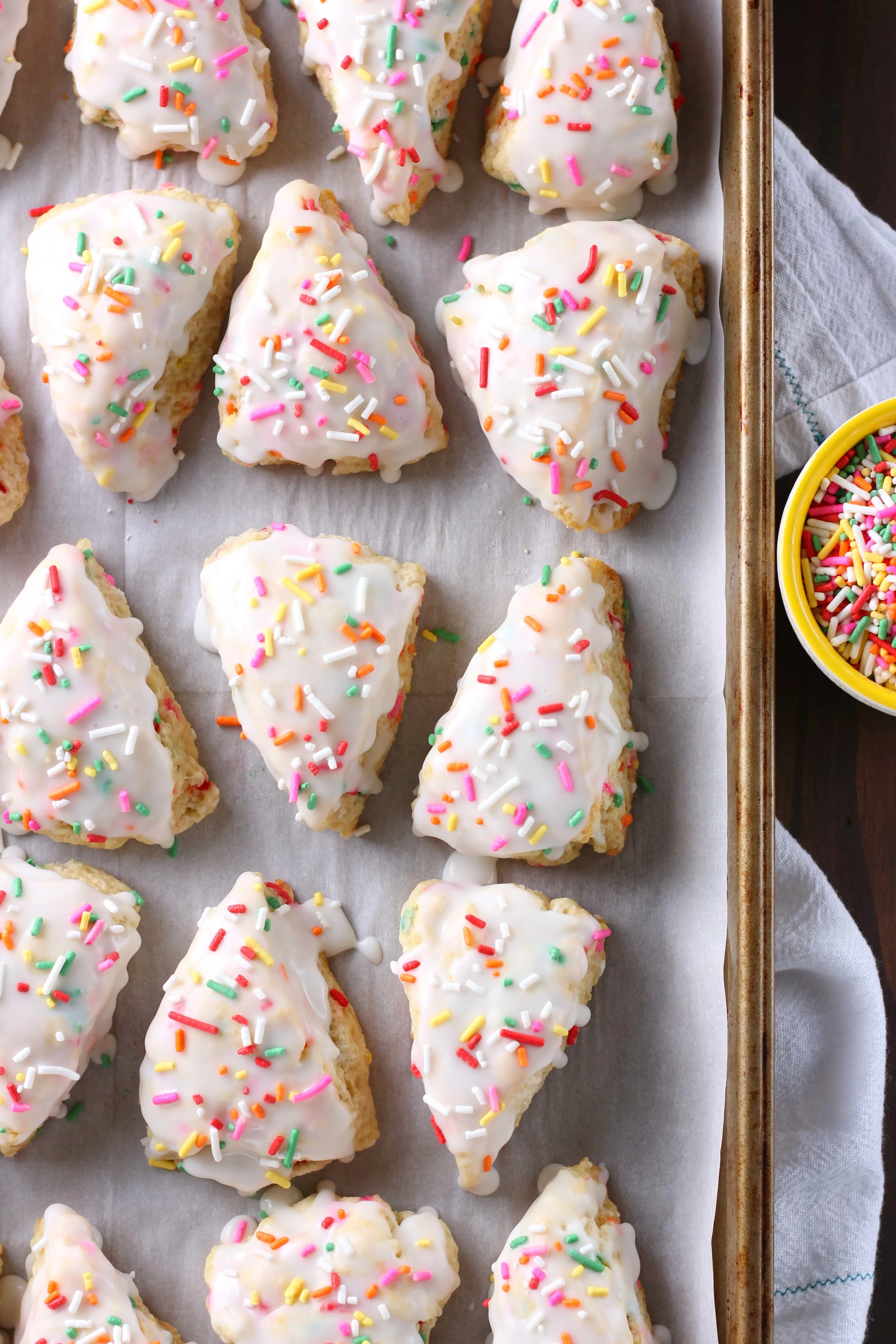 Mini Sprinkle Scones Recipe from A Kitchen Addiction
