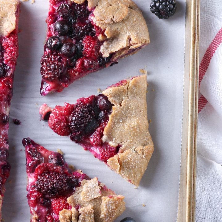 Triple Berry Cream Cheese Crostata Recipe from A Kitchen Addiction