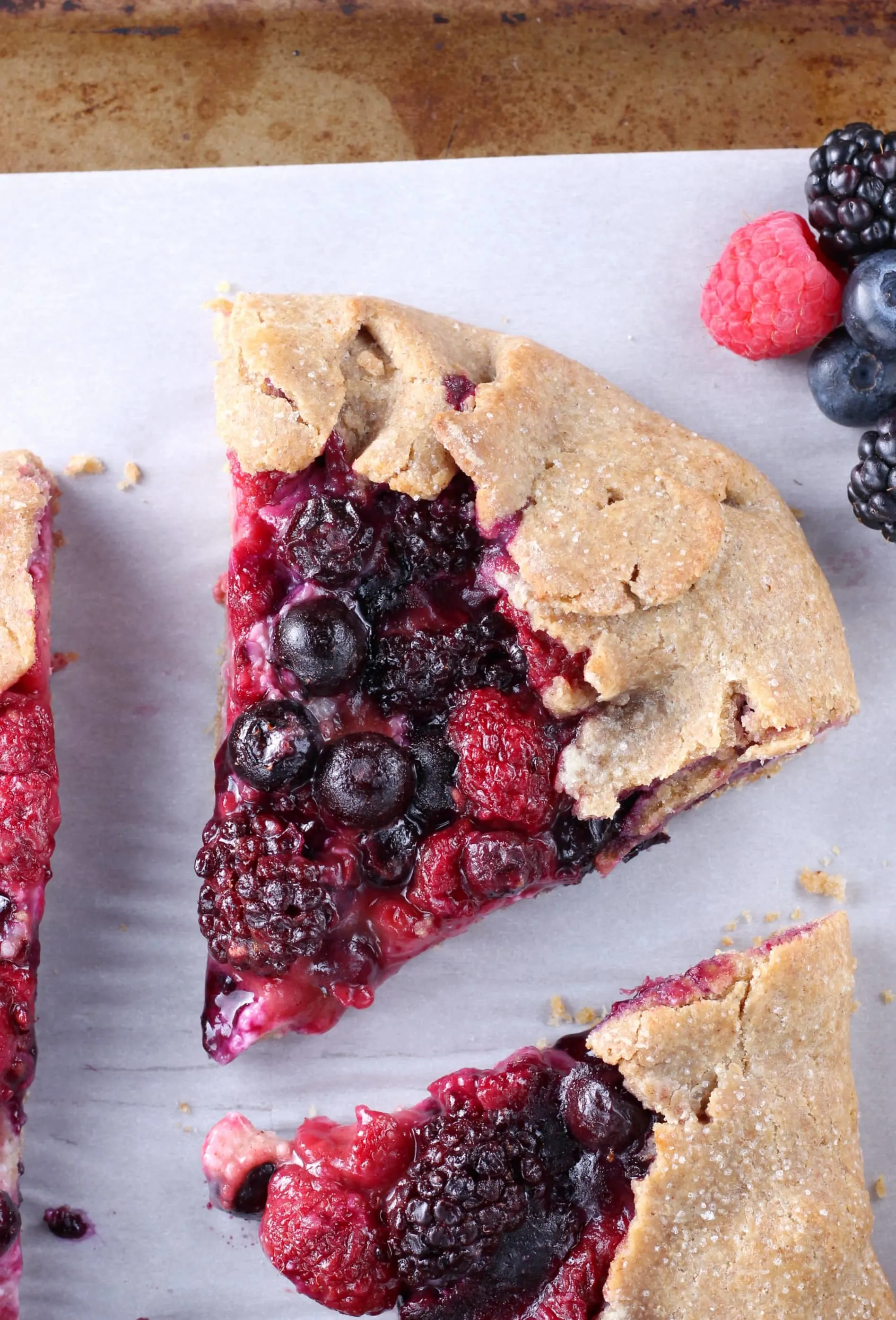 Triple Berry Cream Cheese Crostata Recipe from A Kitchen Addiction