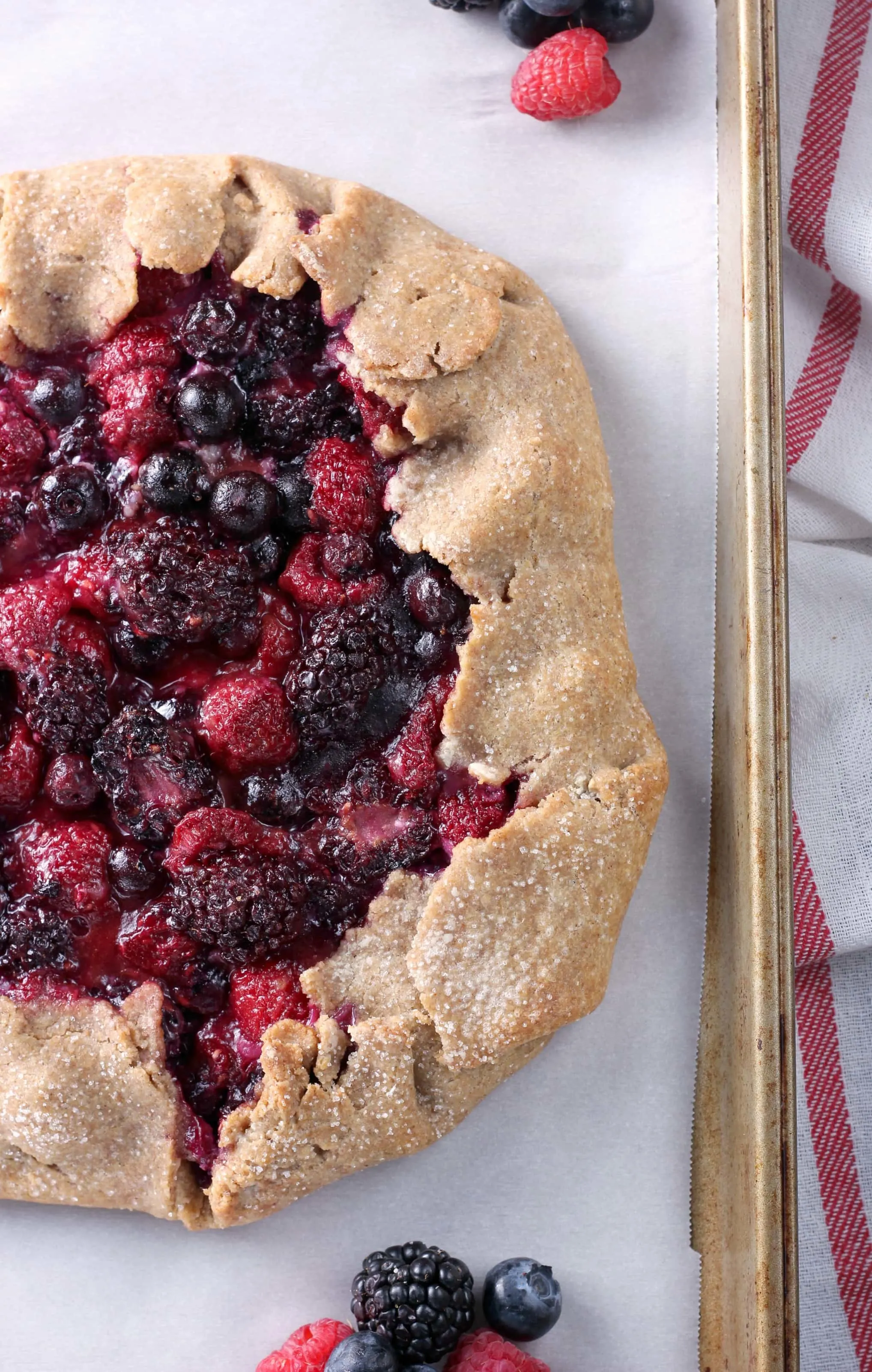 Triple Berry Cream Cheese Crostata Recipe from A Kitchen Addiction