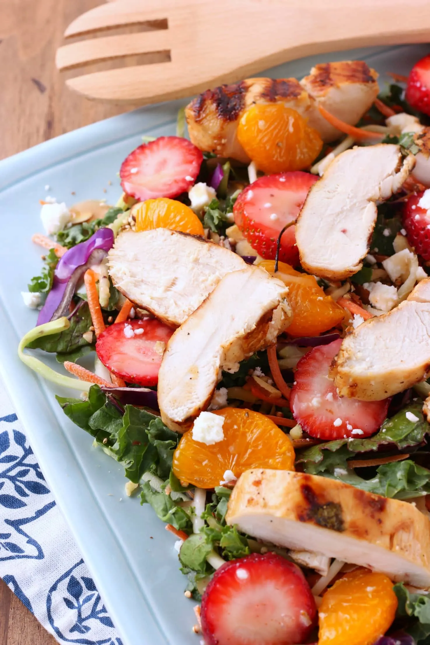 Grilled Citrus Chicken with Strawberry Harvest Salad from A Kitchen Addiction