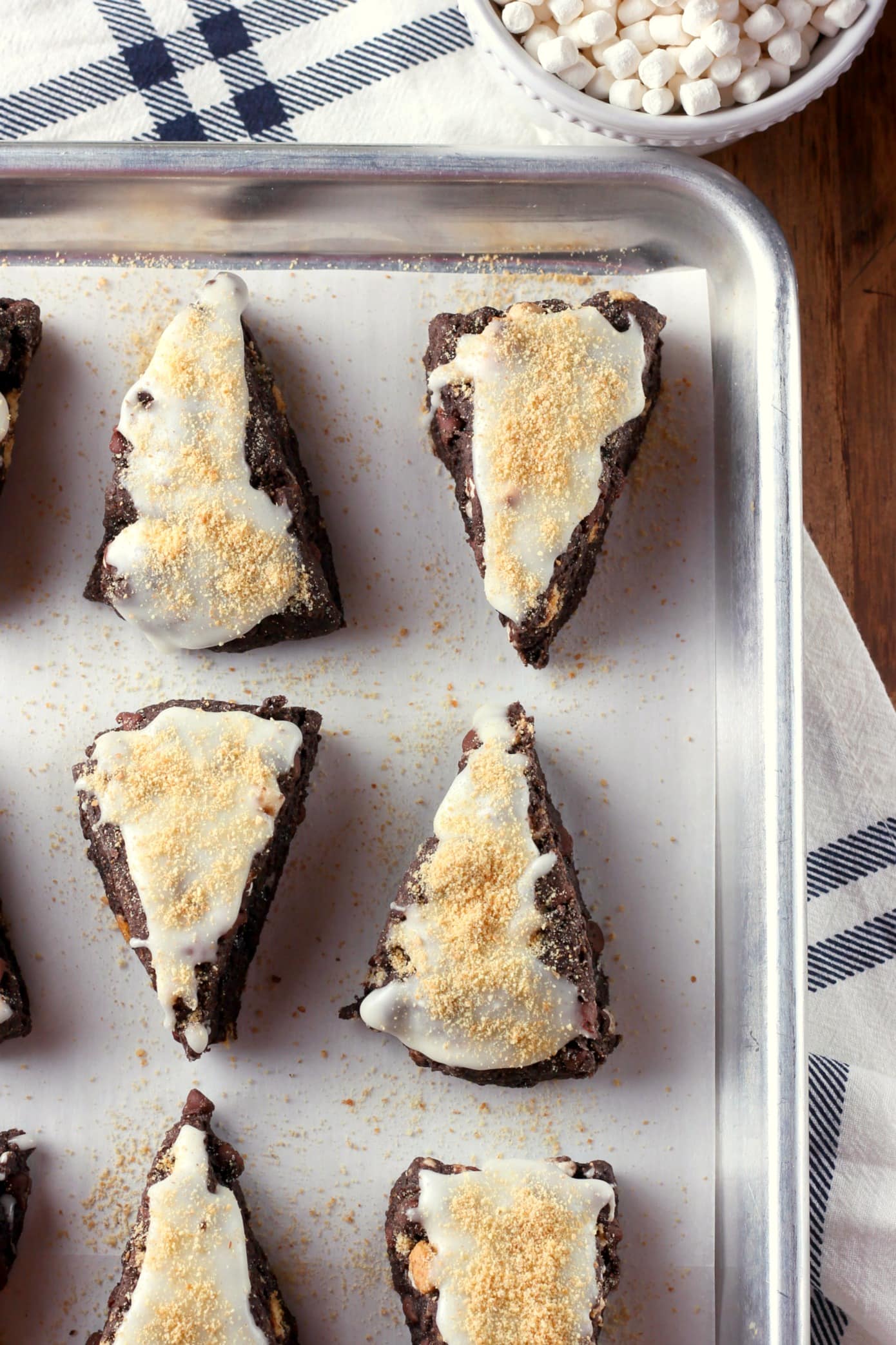 Mini Dark Chocolate Smores Scones Recipe