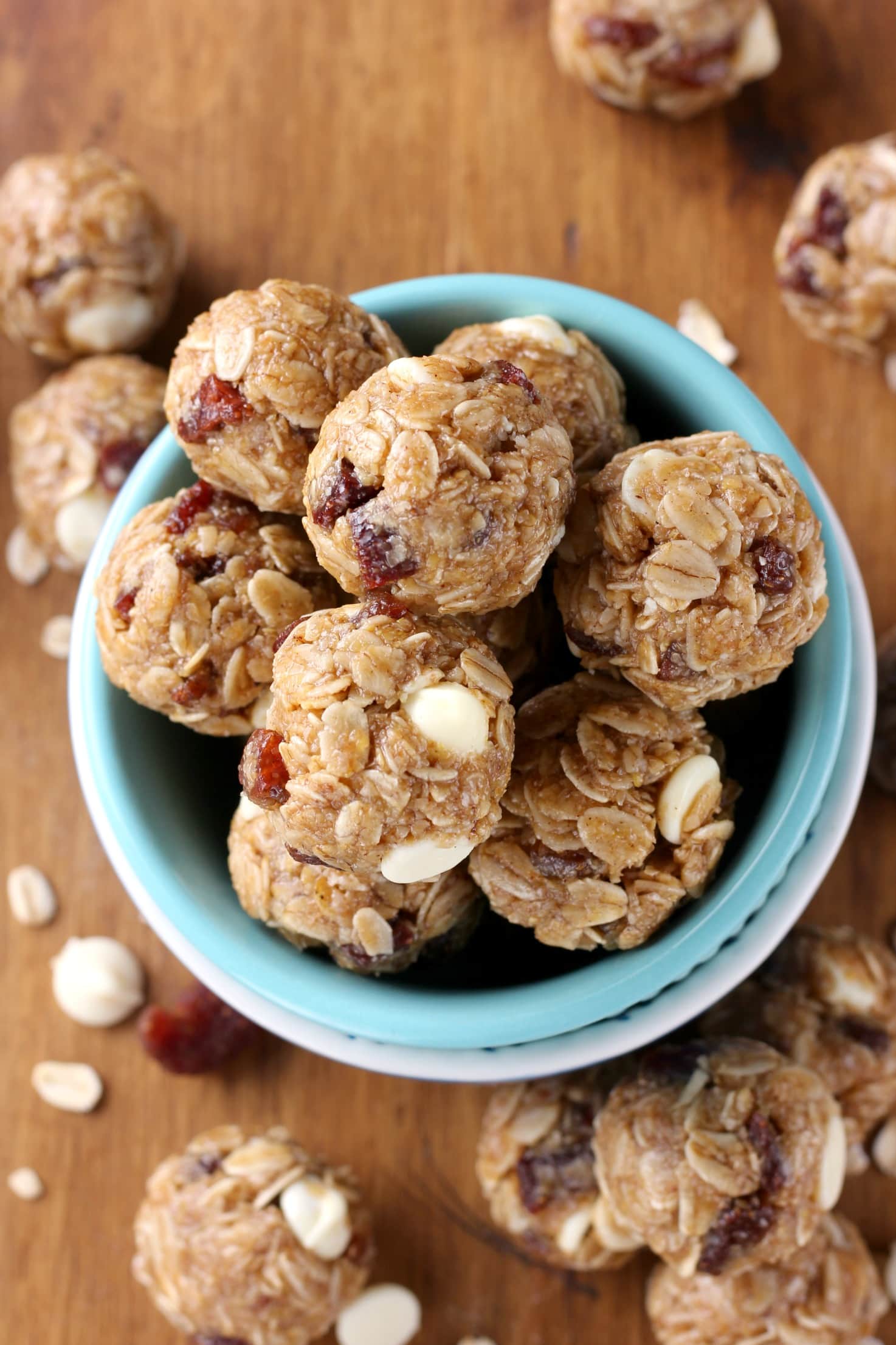 Easy Strawberry White Chocolate Granola Bites Recipe from A Kitchen Addiction