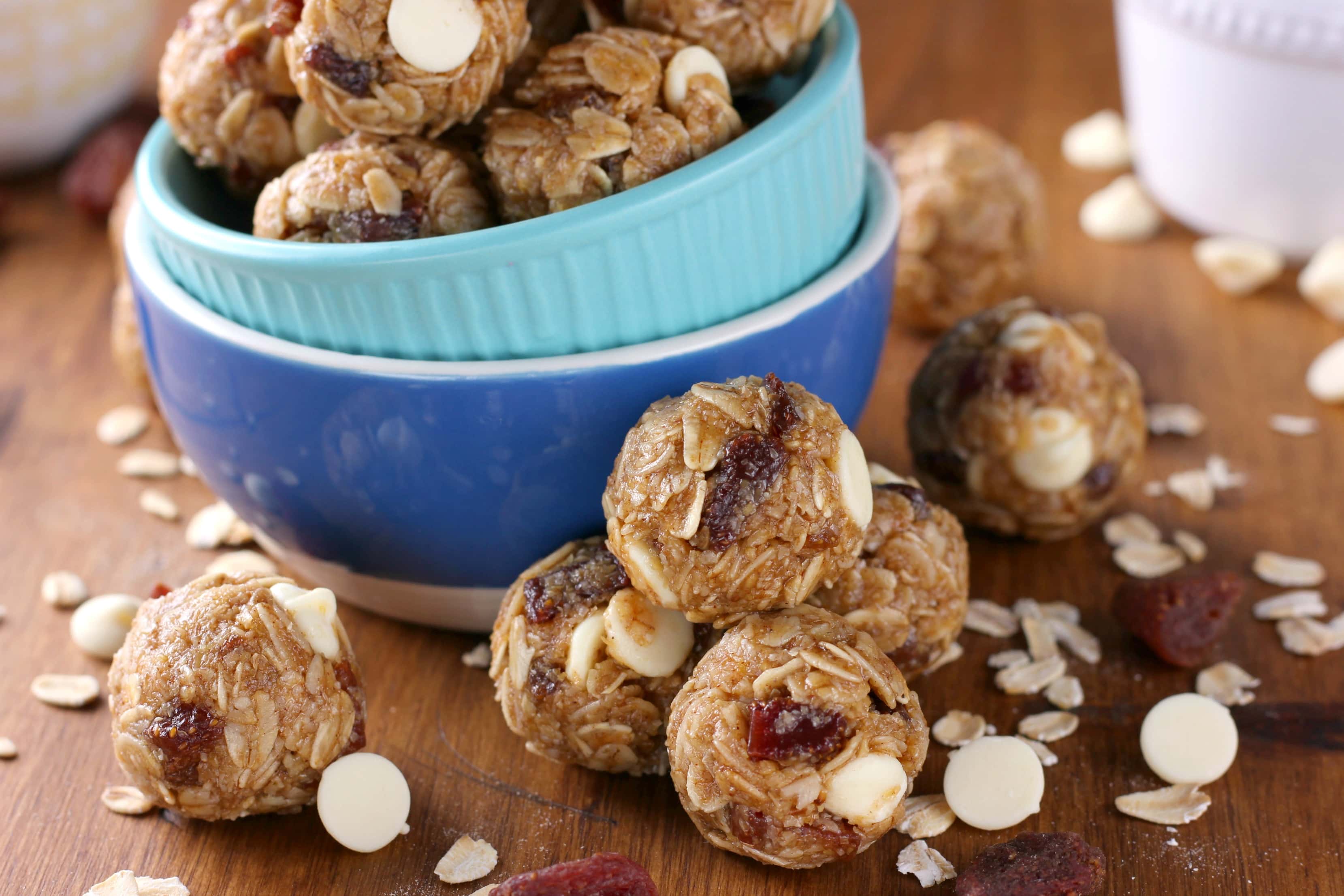 Strawberry White Chocolate Granola Bites Recipe from A Kitchen Addiction