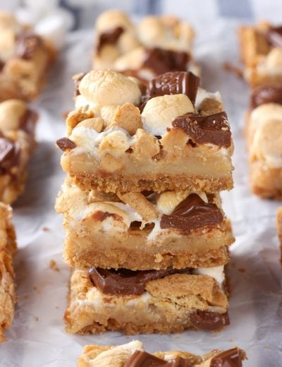 Peanut Butter Smores Seven Layer Bars Recipe from A Kitchen Addiction