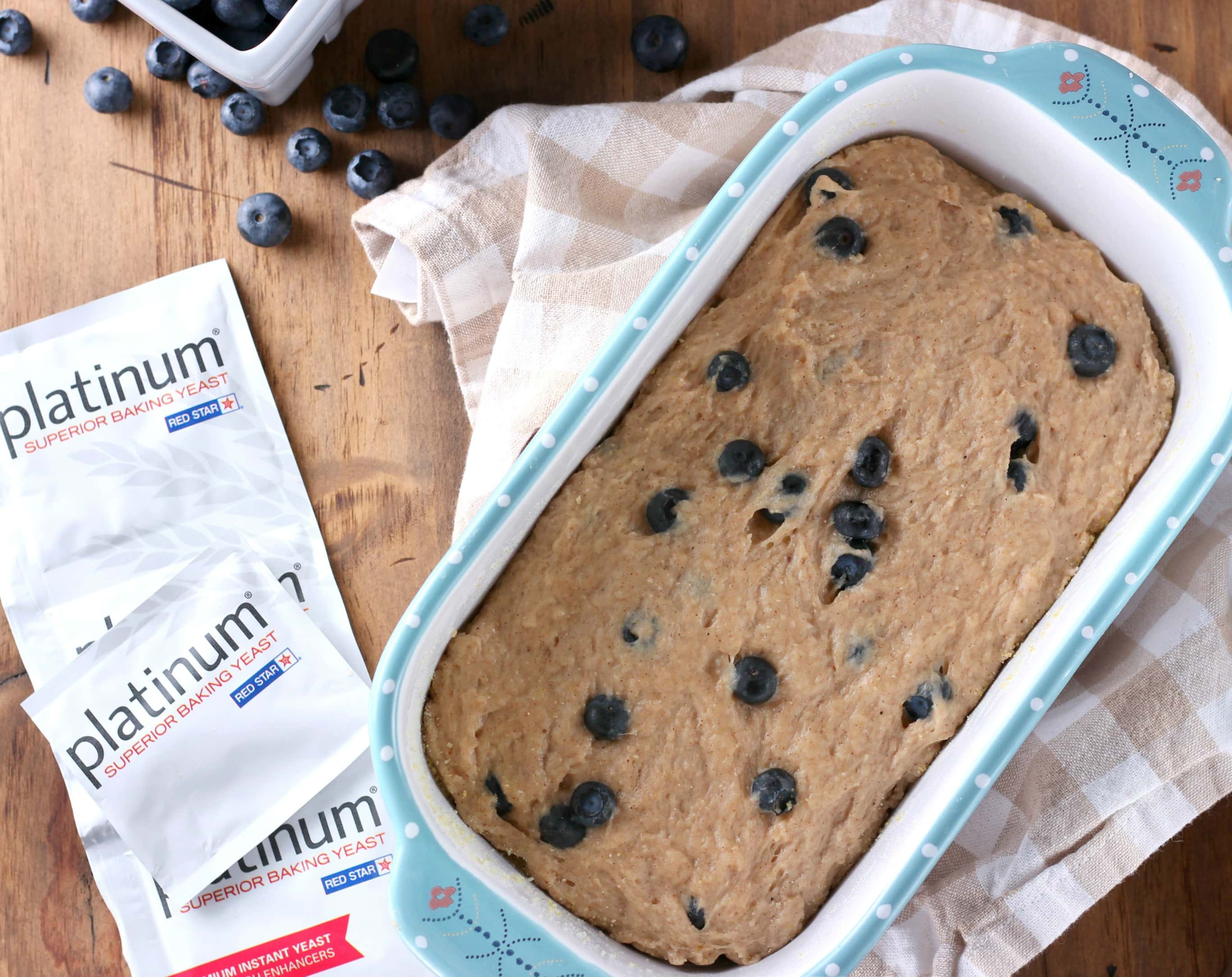 Blueberry English Muffin Bread Dough