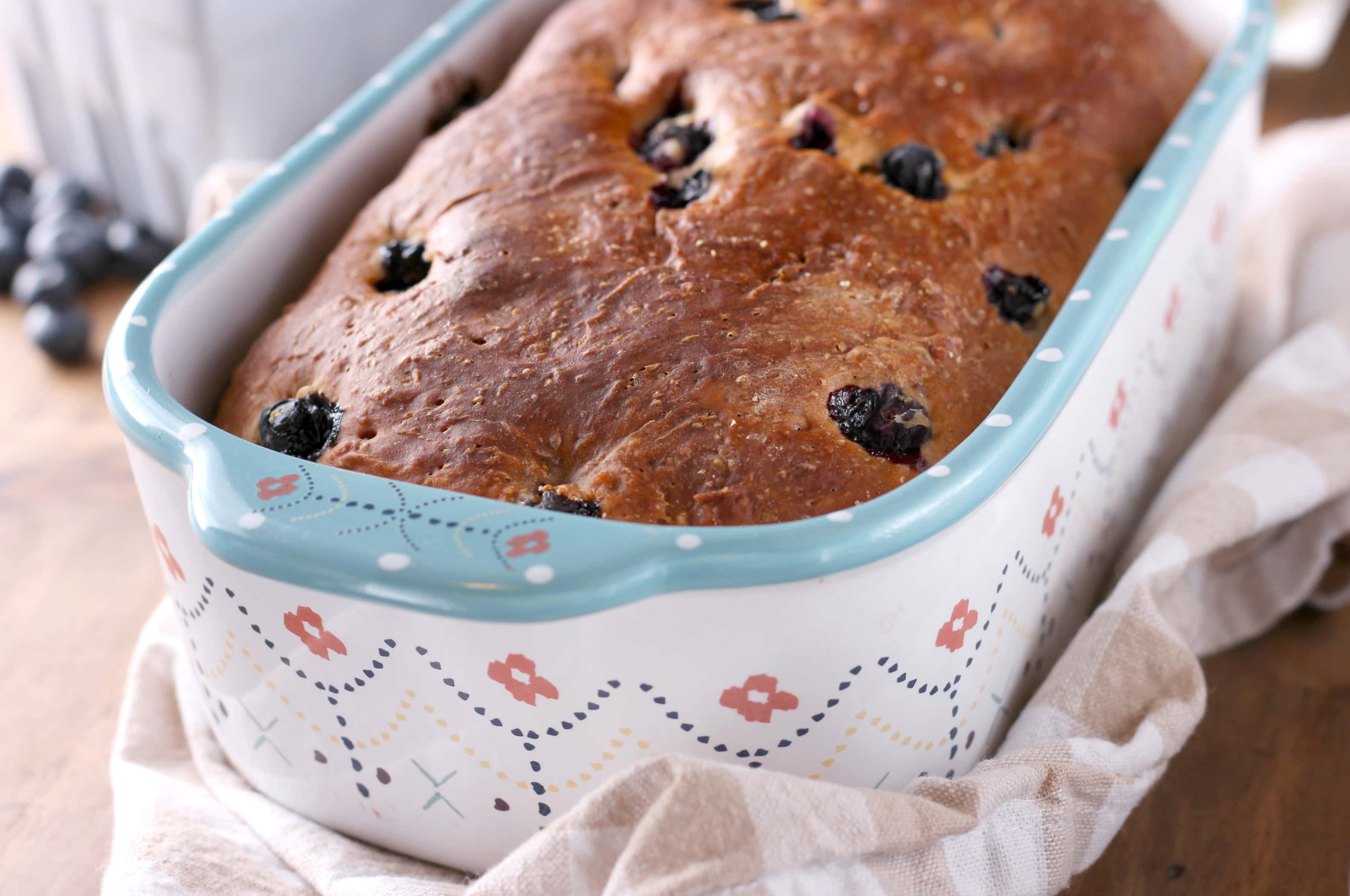 Blueberry English Muffin Bread Recipe from A Kitchen Addiction