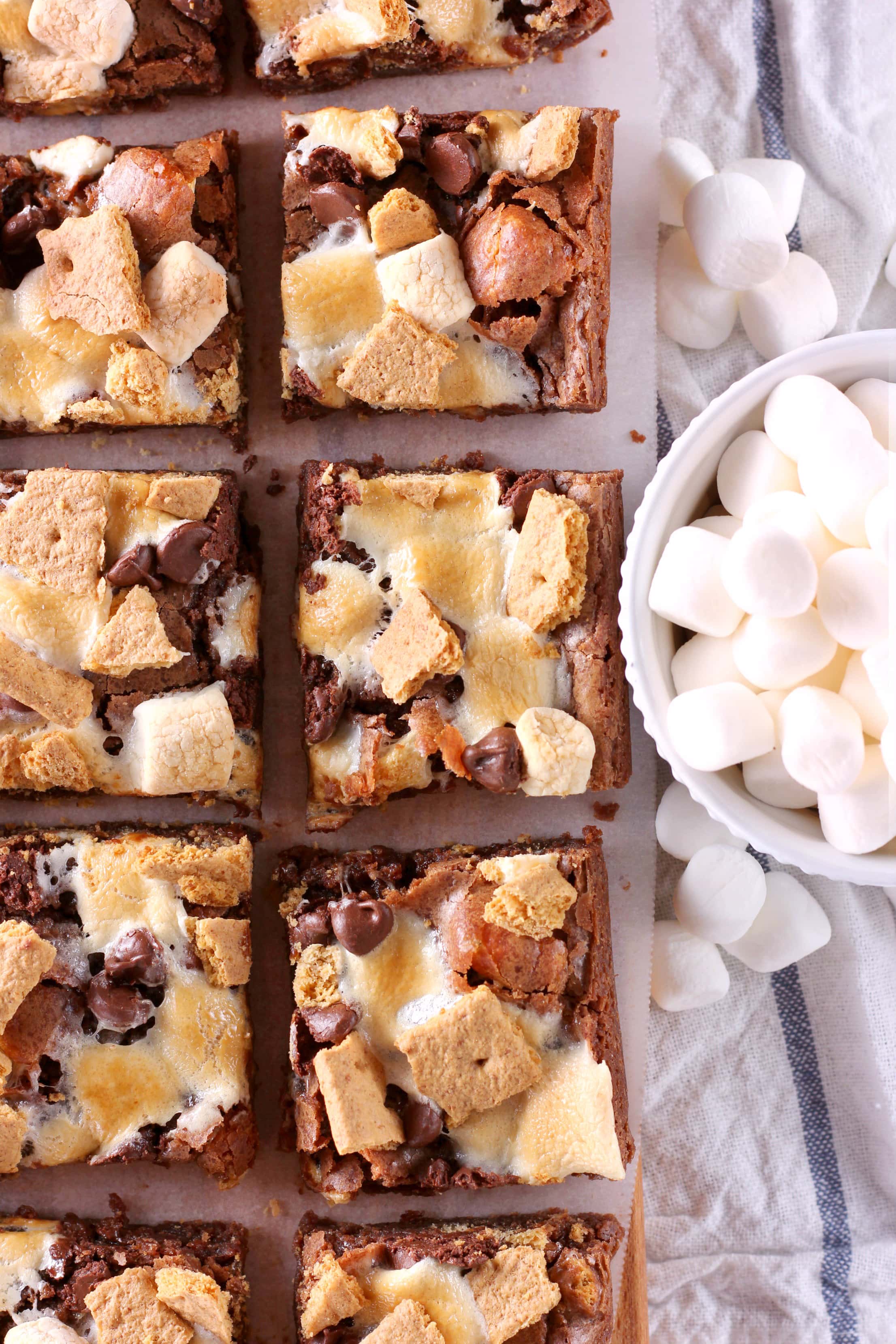 One Bowl Smores Brownies A Kitchen Addiction 