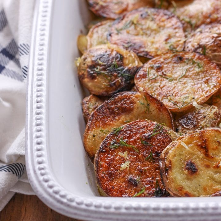 Grilled Lemony Dill Potato Salad Recipe from A Kitchen Addiction