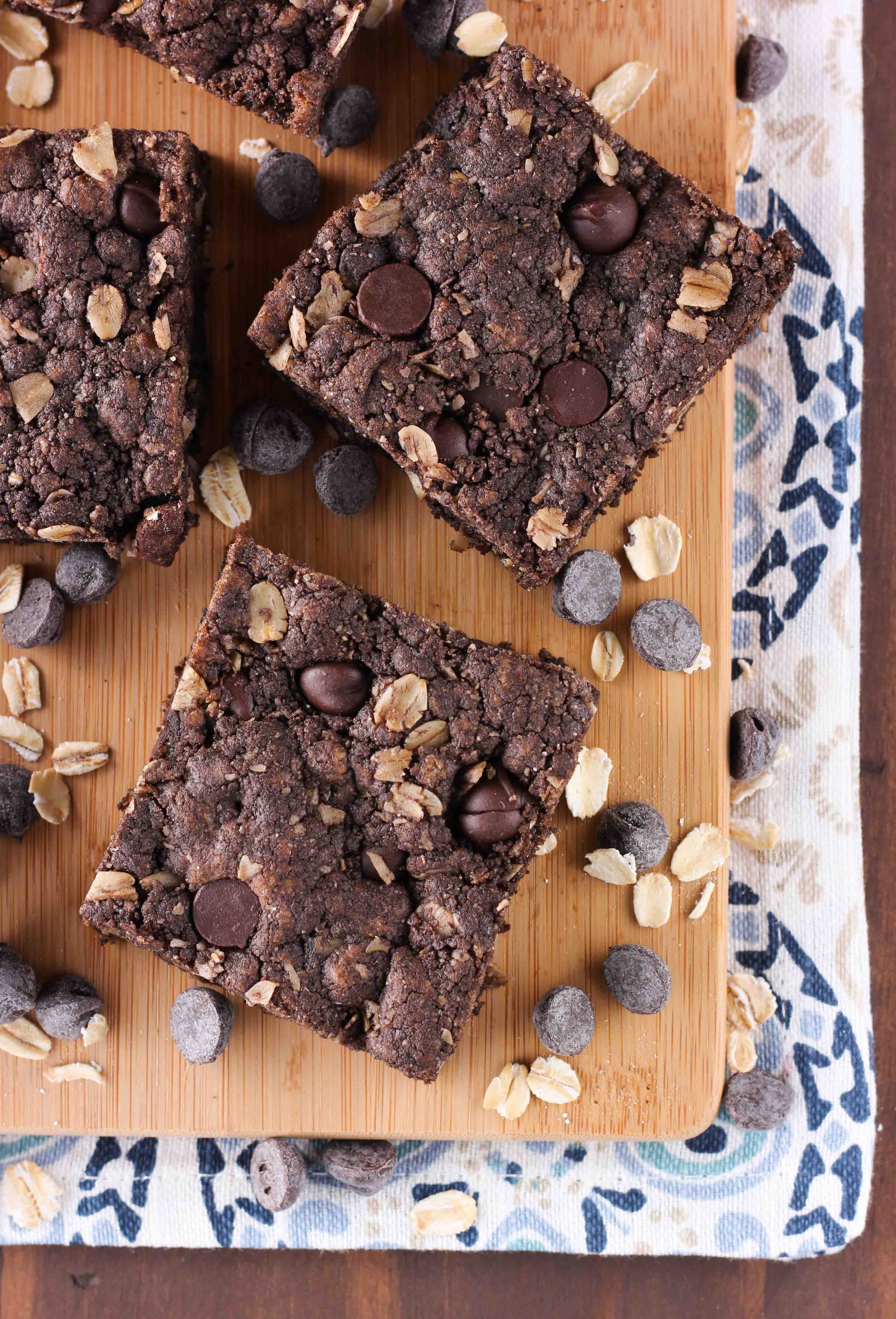 Dark Chocolate Almond Butter Bars Recipe from A Kitchen Addiction