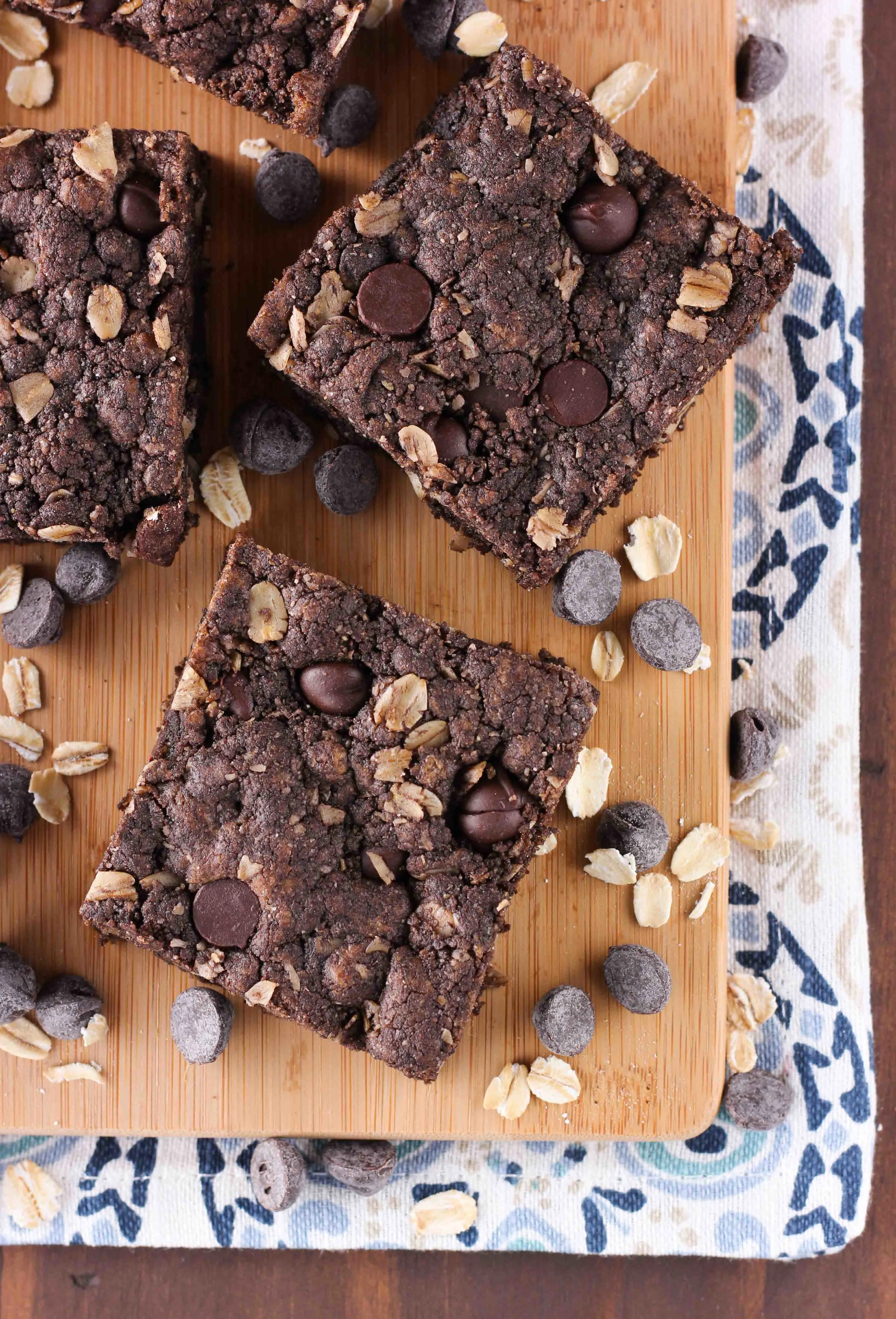 Dark Chocolate Almond Butter Bars Recipe from A Kitchen Addiction