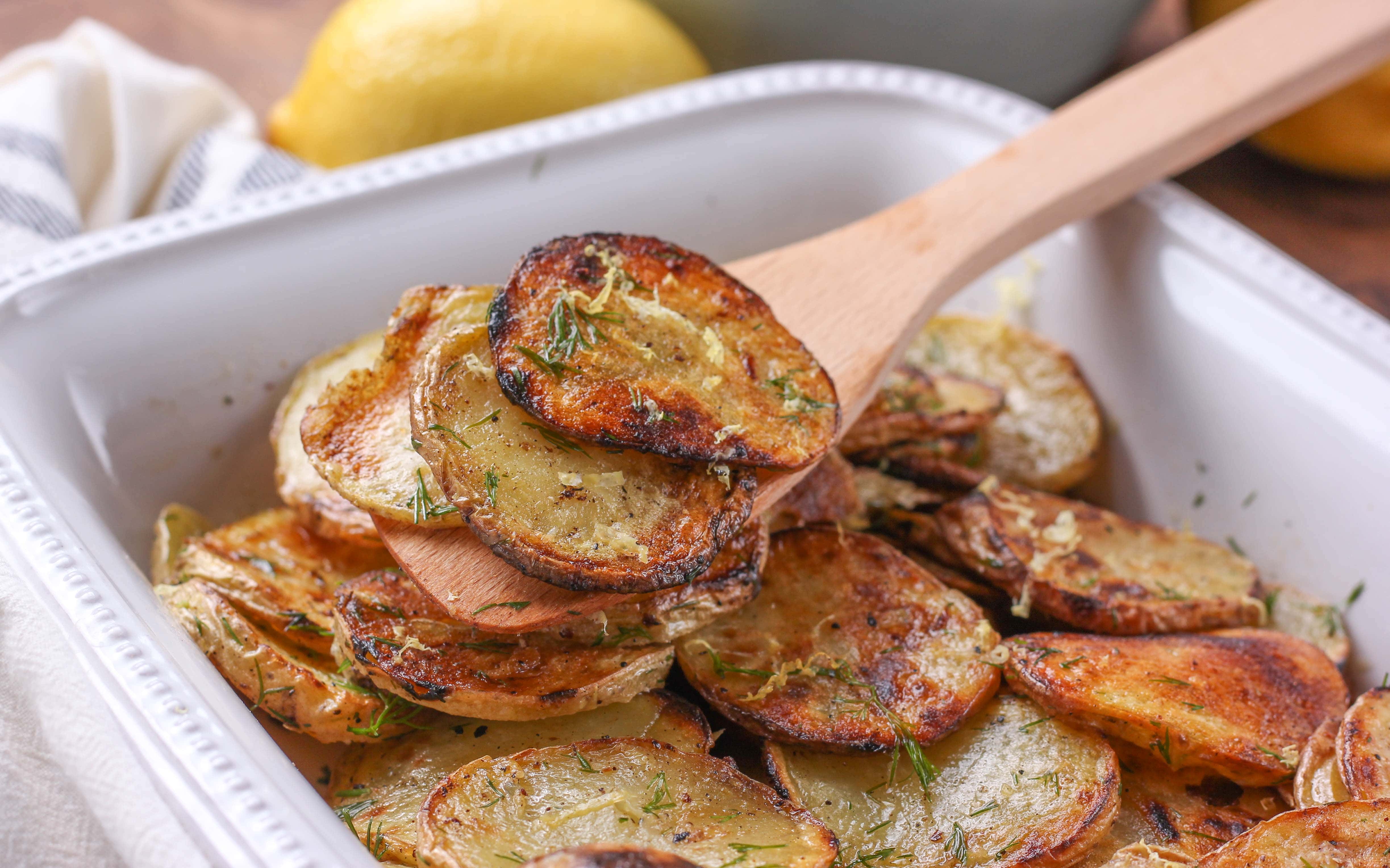 Easy Grilled Lemon Dill Potato Salad from A Kitchen Addiction