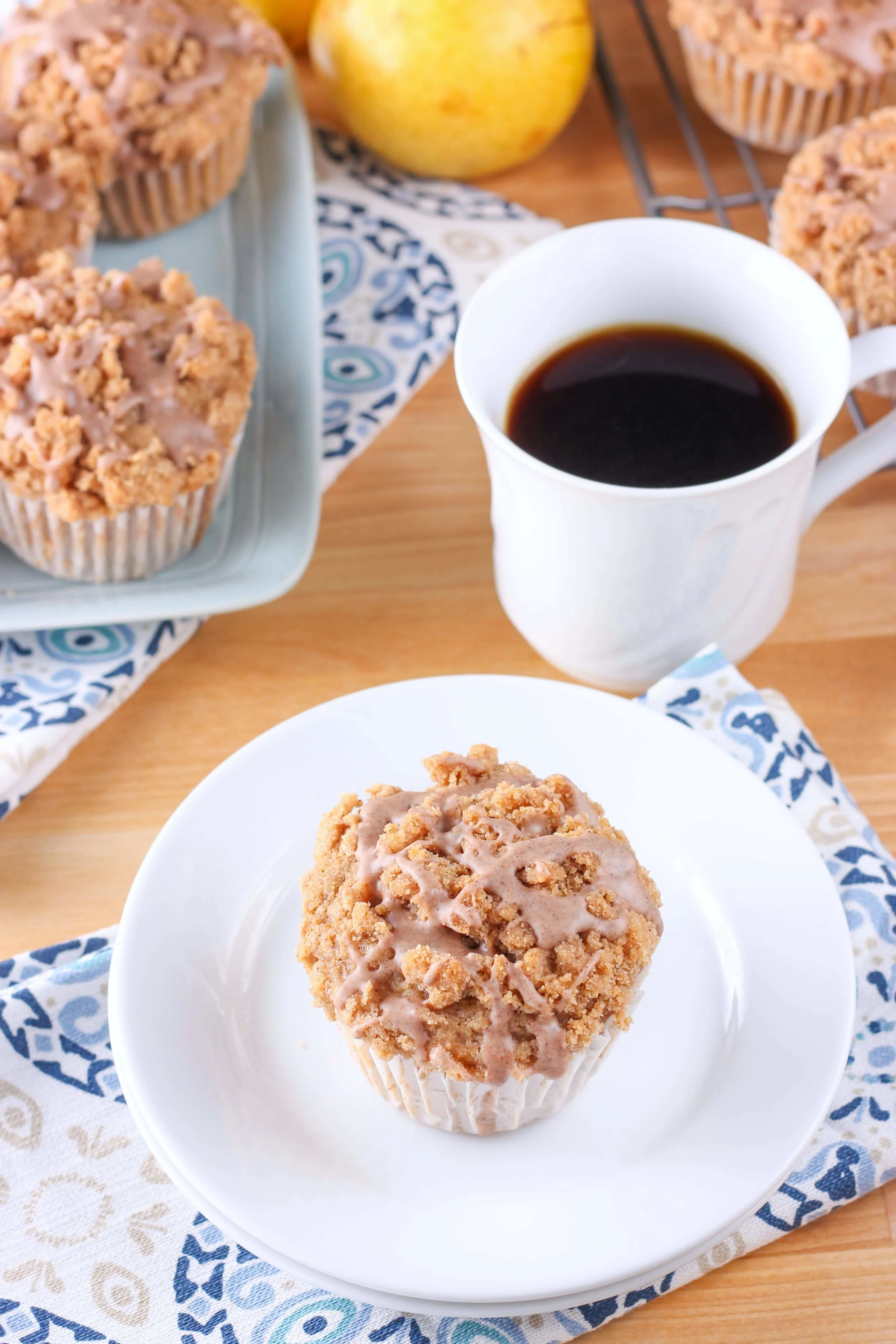 Whole Wheat Pear Chai Muffins Recipe from A Kitchen Addiction