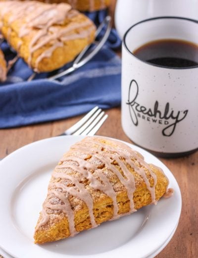 Pumpkin French Toast Scones Recipe from A Kitchen Addiction