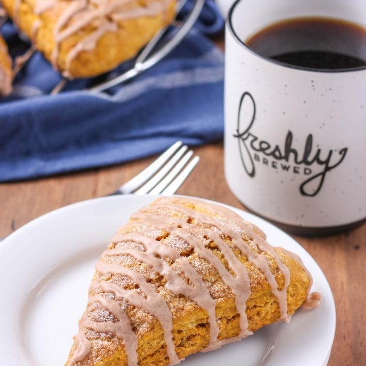 Pumpkin French Toast Scones Recipe from A Kitchen Addiction