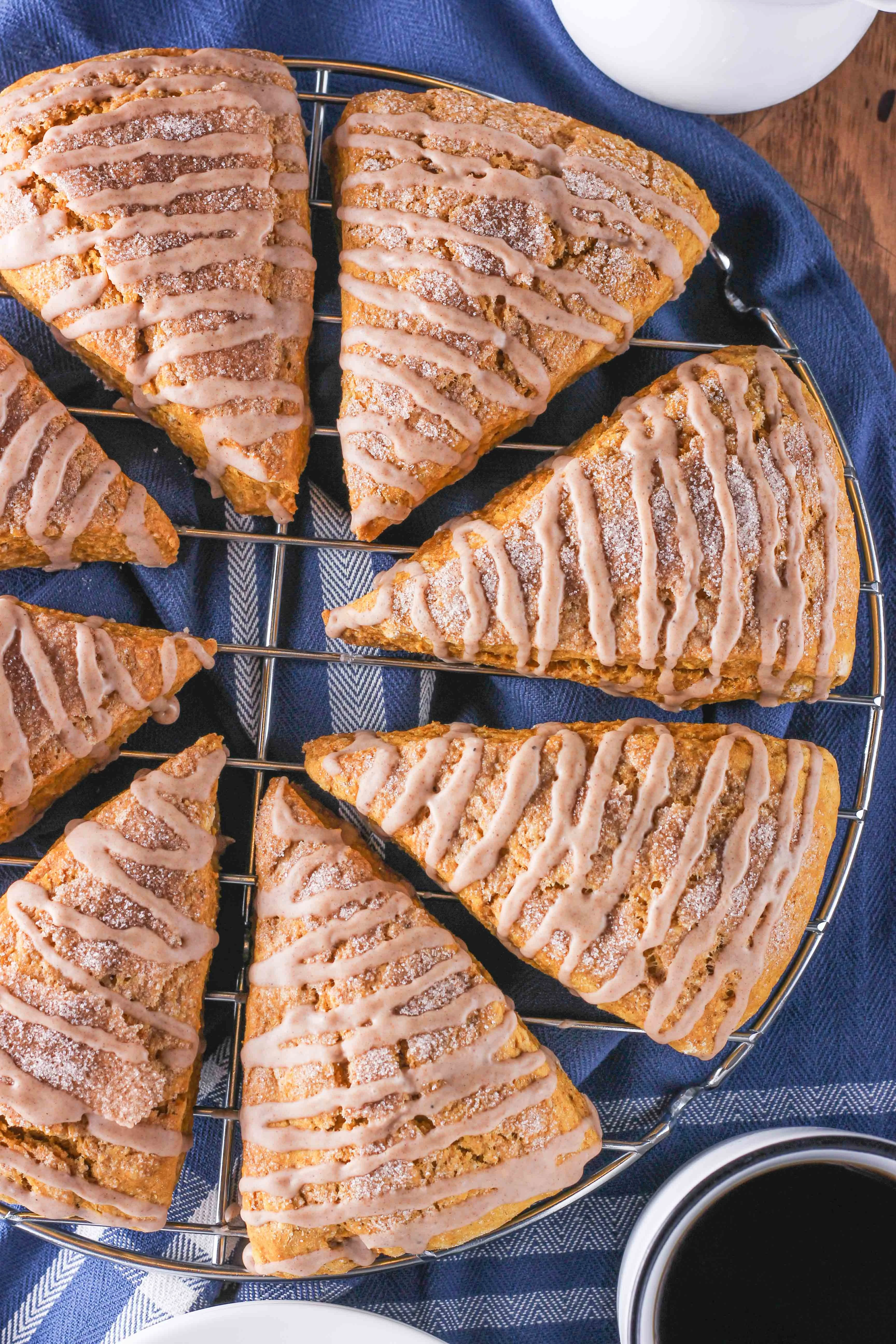 Easy Pumpkin French Toast Scones Recipe from A Kitchen Addiction