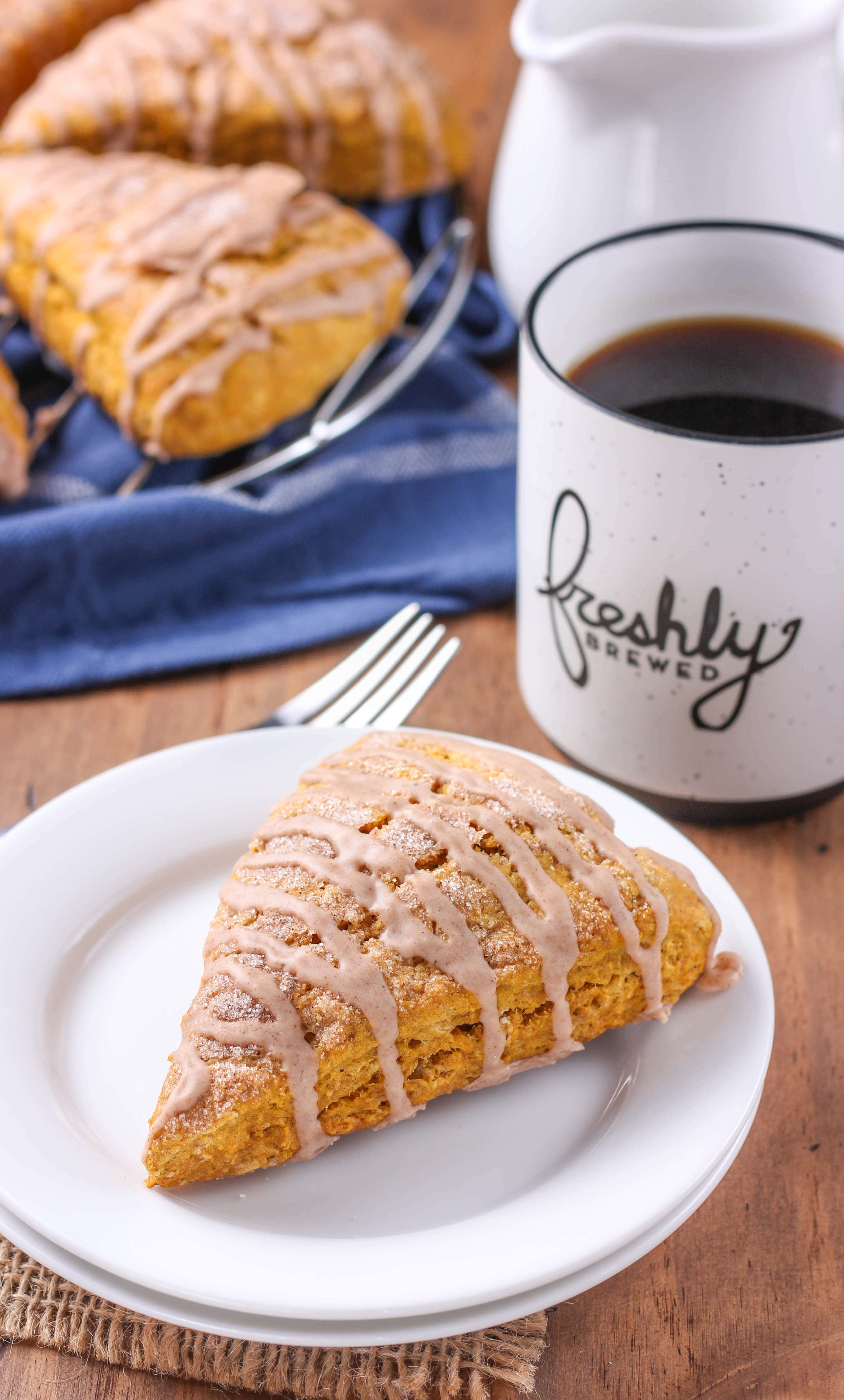 Pumpkin French Toast Scones Recipe from A Kitchen Addiction