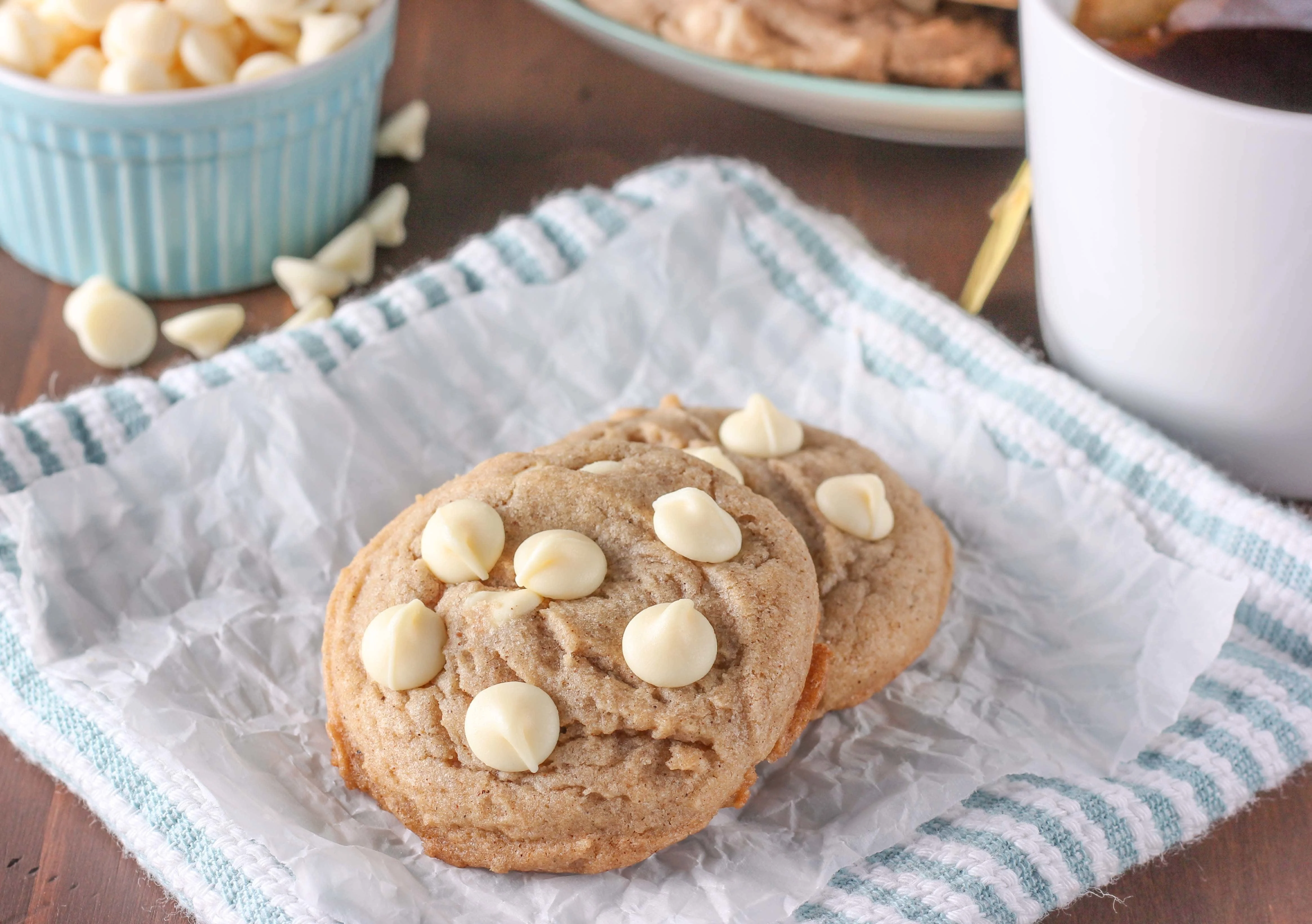 White Chocolate Maple Chai Cookies Recipe from A Kitchen Addiction
