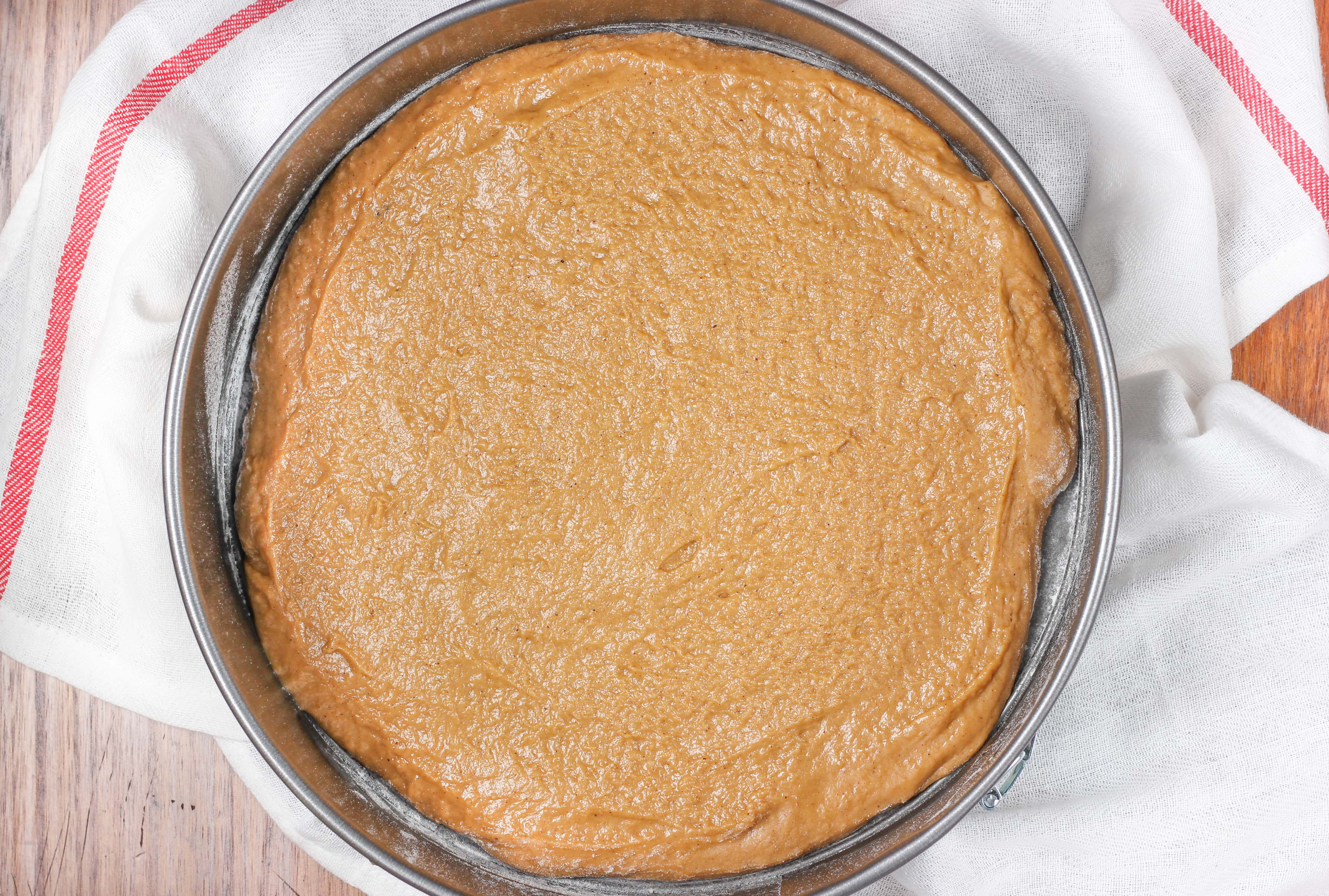 Gingerbread Coffee Cake Batter Before Rise