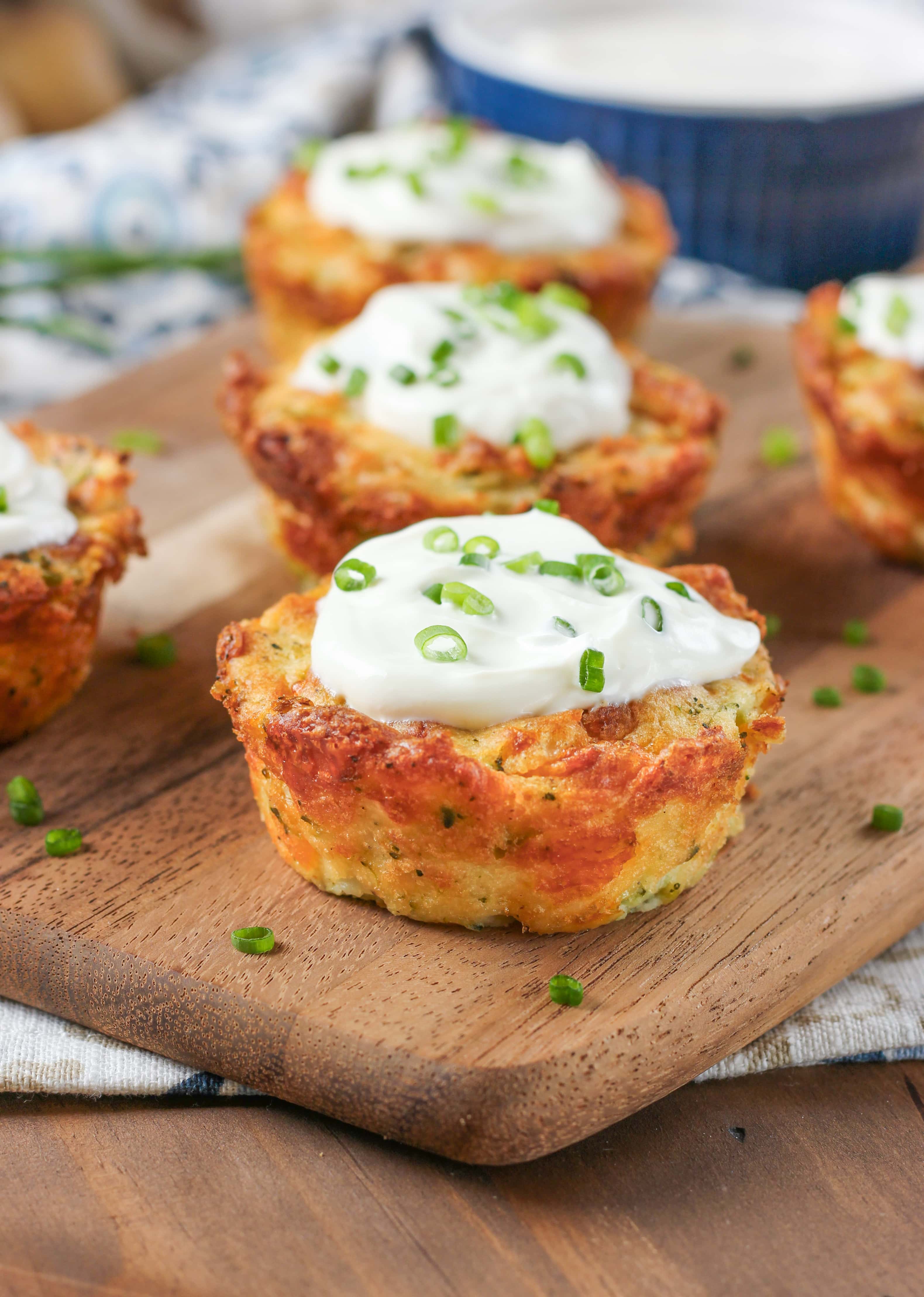 Easy Broccoli Cheddar Potato Puffs Recipe from A Kitchen Addiction