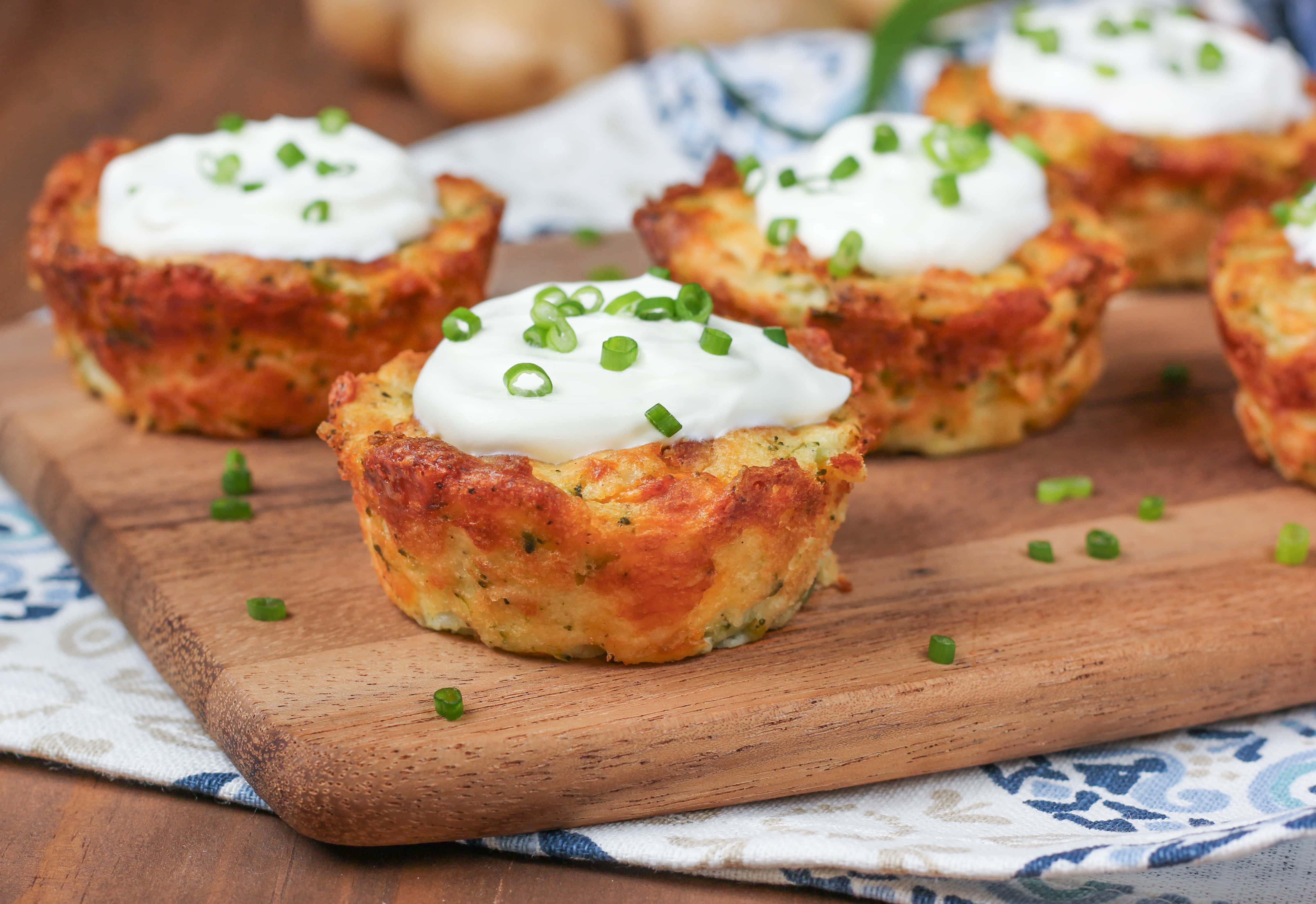 Broccoli Cheddar Potato Puffs Recipe from A Kitchen Addiction