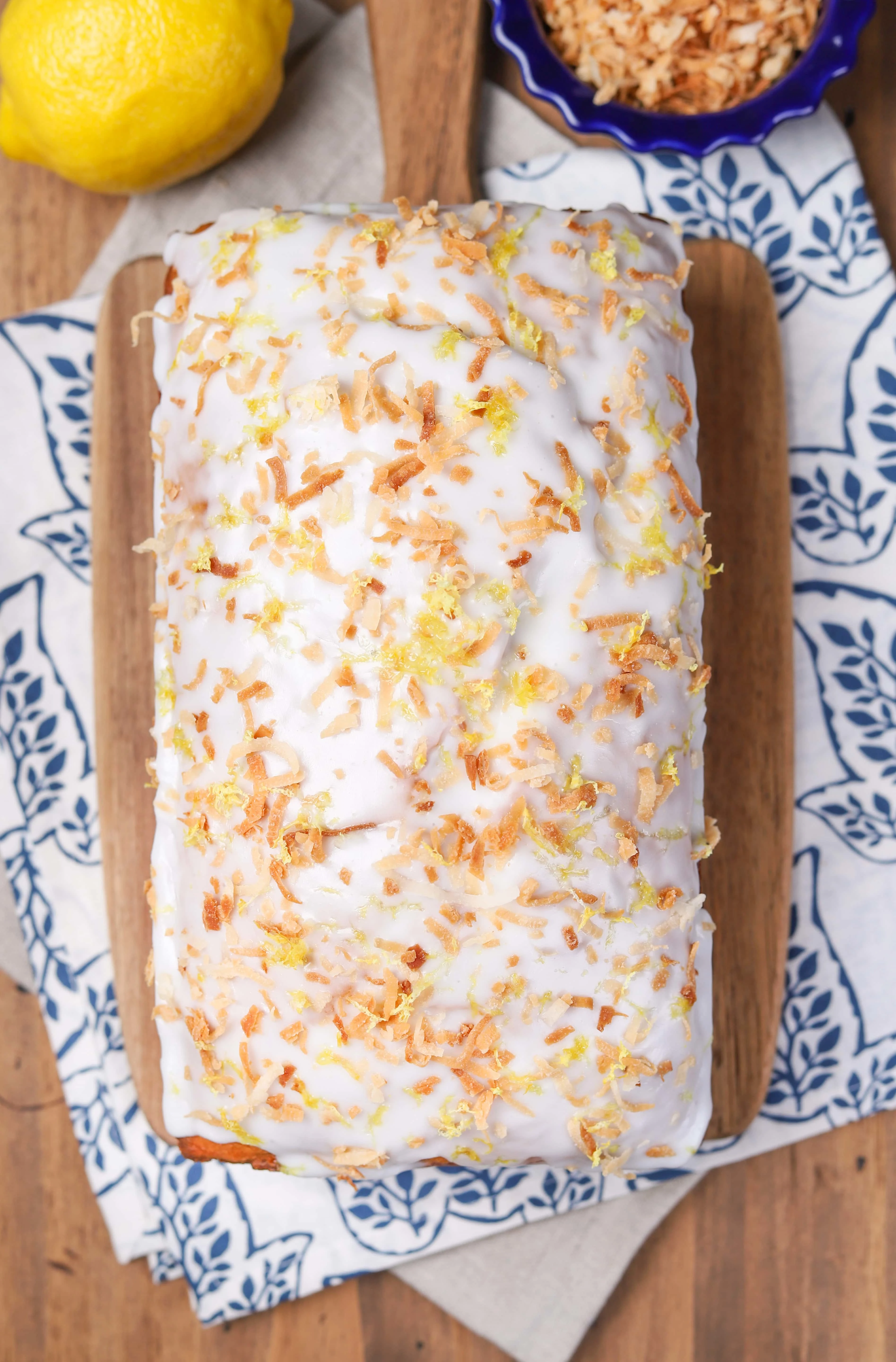 Lemon Coconut Yogurt Bread Recipe from A Kitchen Addiction