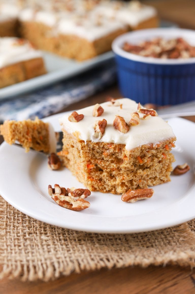Healthier Carrot Snack Cake {Whole Wheat} A Kitchen Addiction