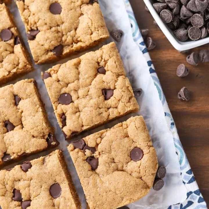 Chocolate Chip Almond Butter Bars Recipe