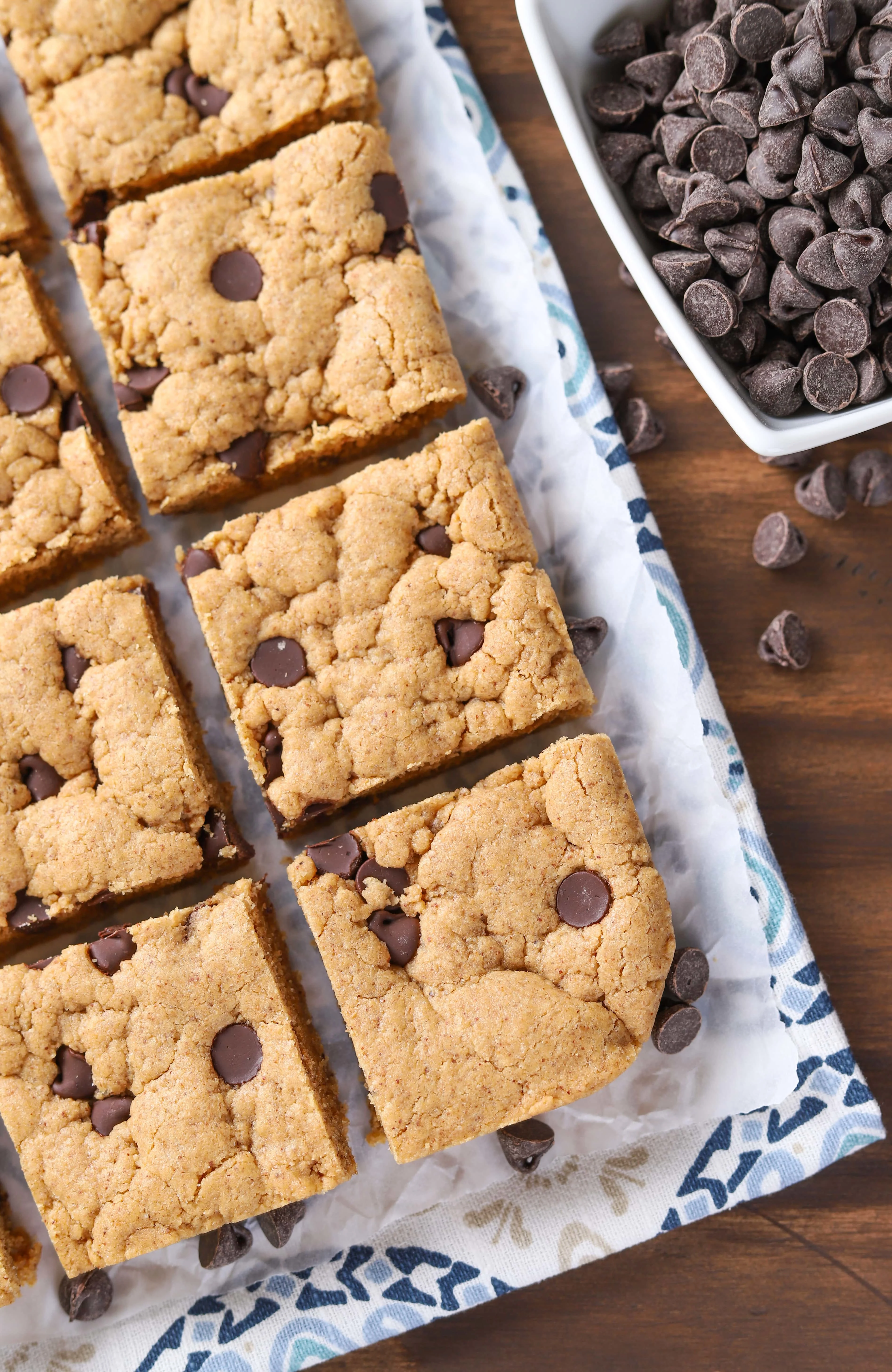 Chocolate Chip Almond Butter Bars Recipe