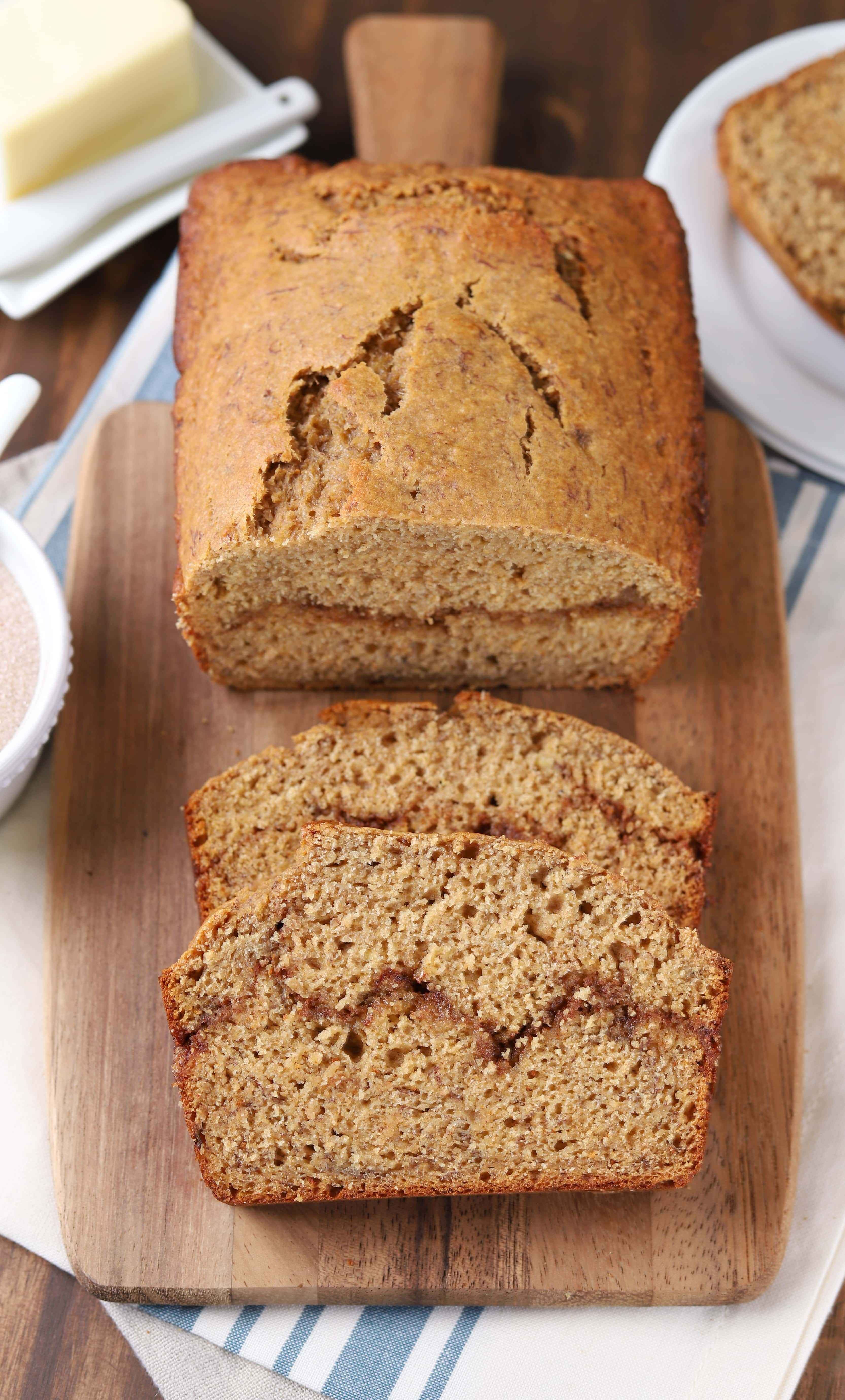 Cinnamon Swirl Banana Bread Recipe