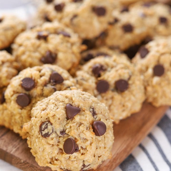 Coconut Chocolate Chip Honey Oatmeal Cookies