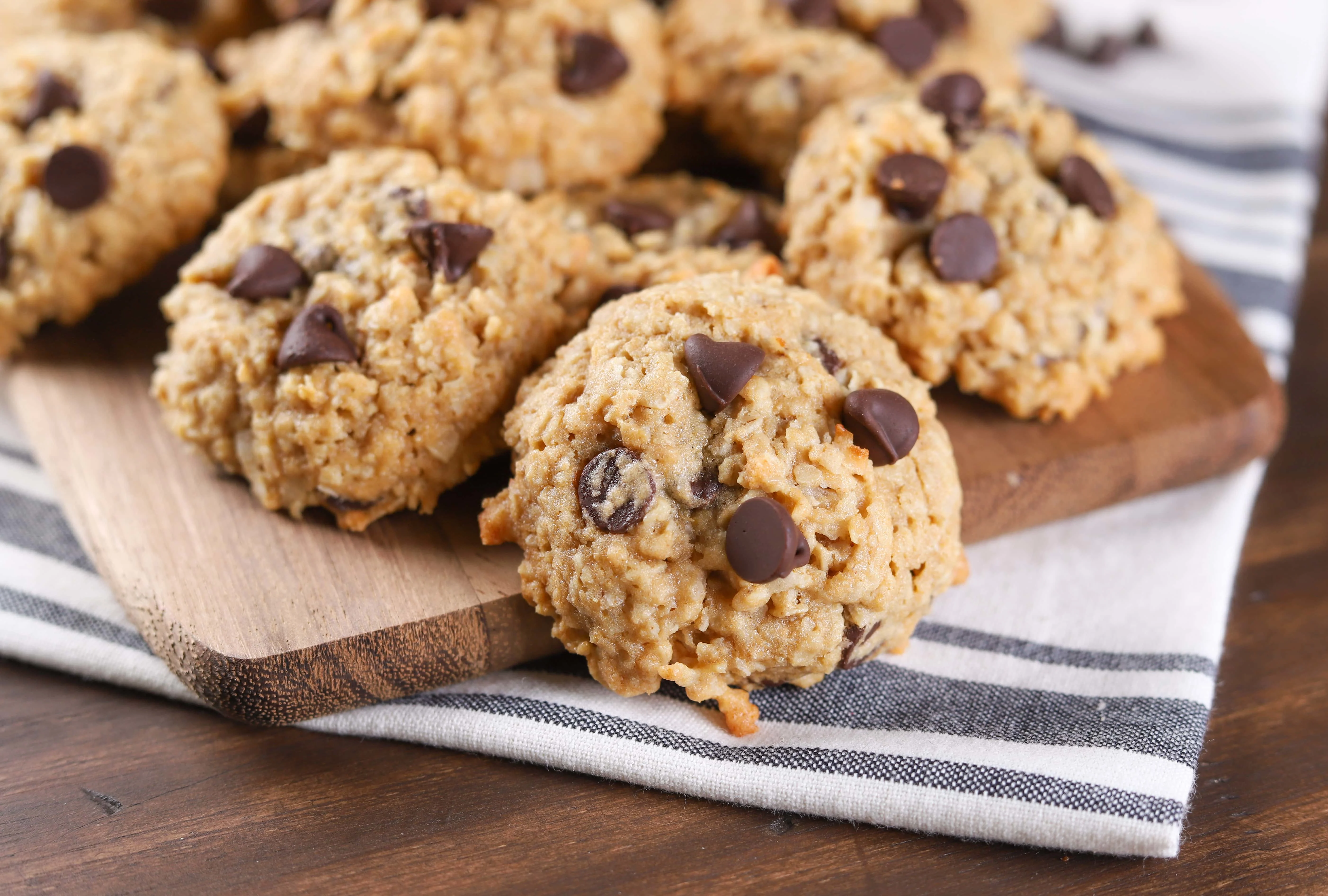Whole Wheat Coconut Chocolate Chip Oatmeal Cookies Recipe