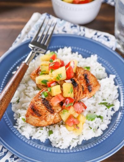Grilled Chili Lime Turkey Tenders with Pineapple Salsa Recipe