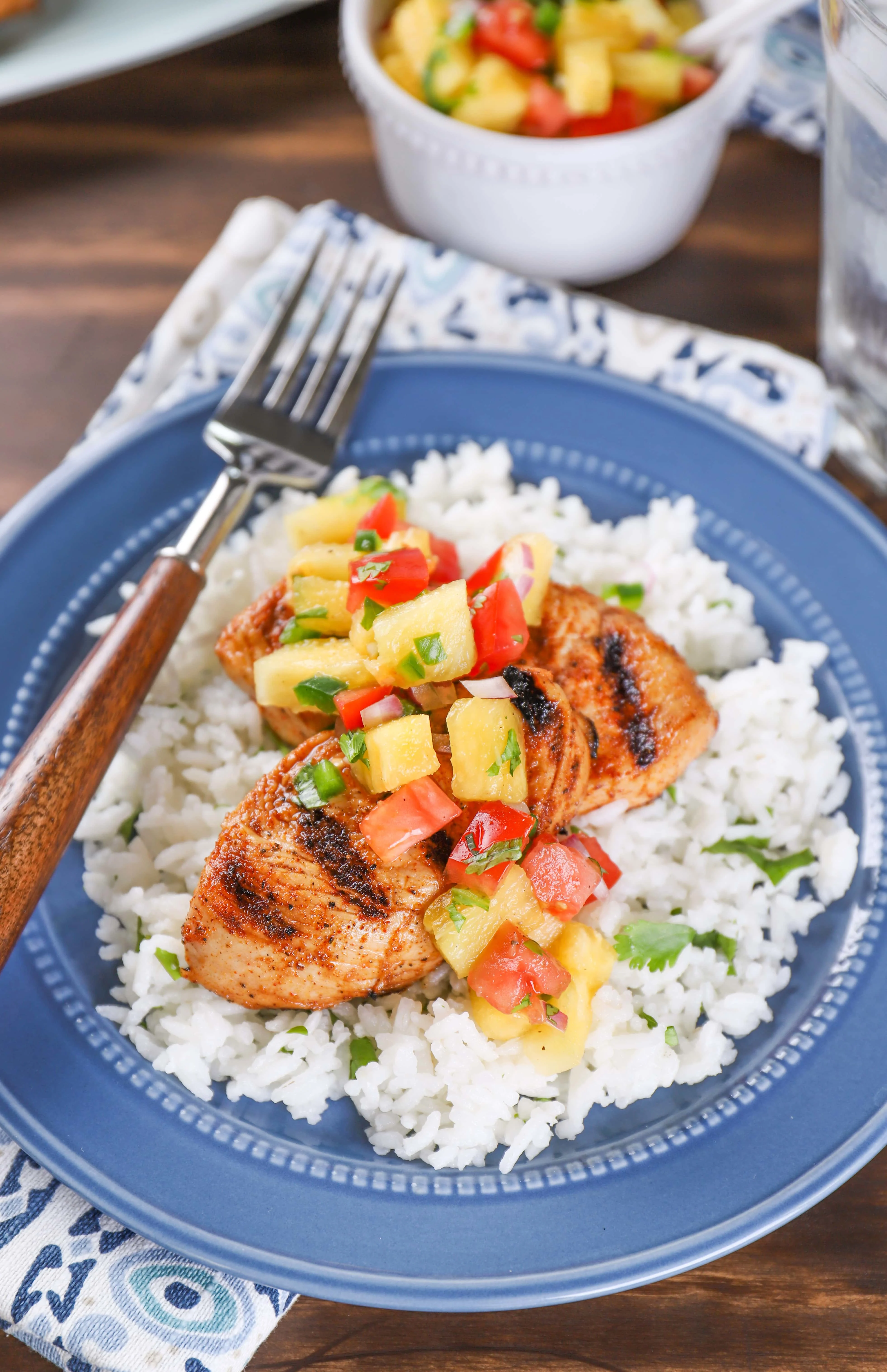 Grilled Chili Lime Turkey Tenders with Pineapple Salsa Recipe