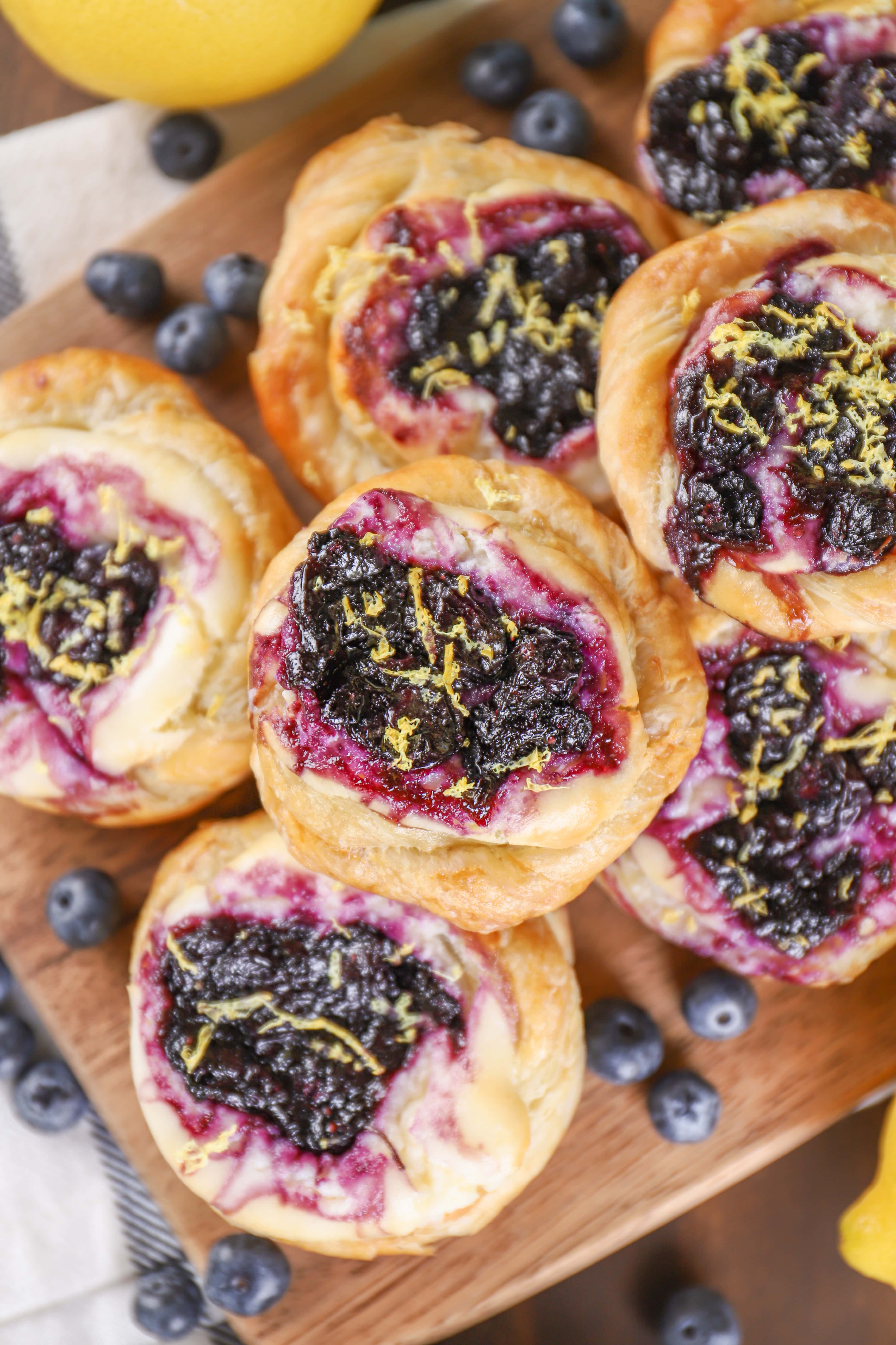 Easy Blueberry Cream Cheese Danishes Recipe from A Kitchen Addiction