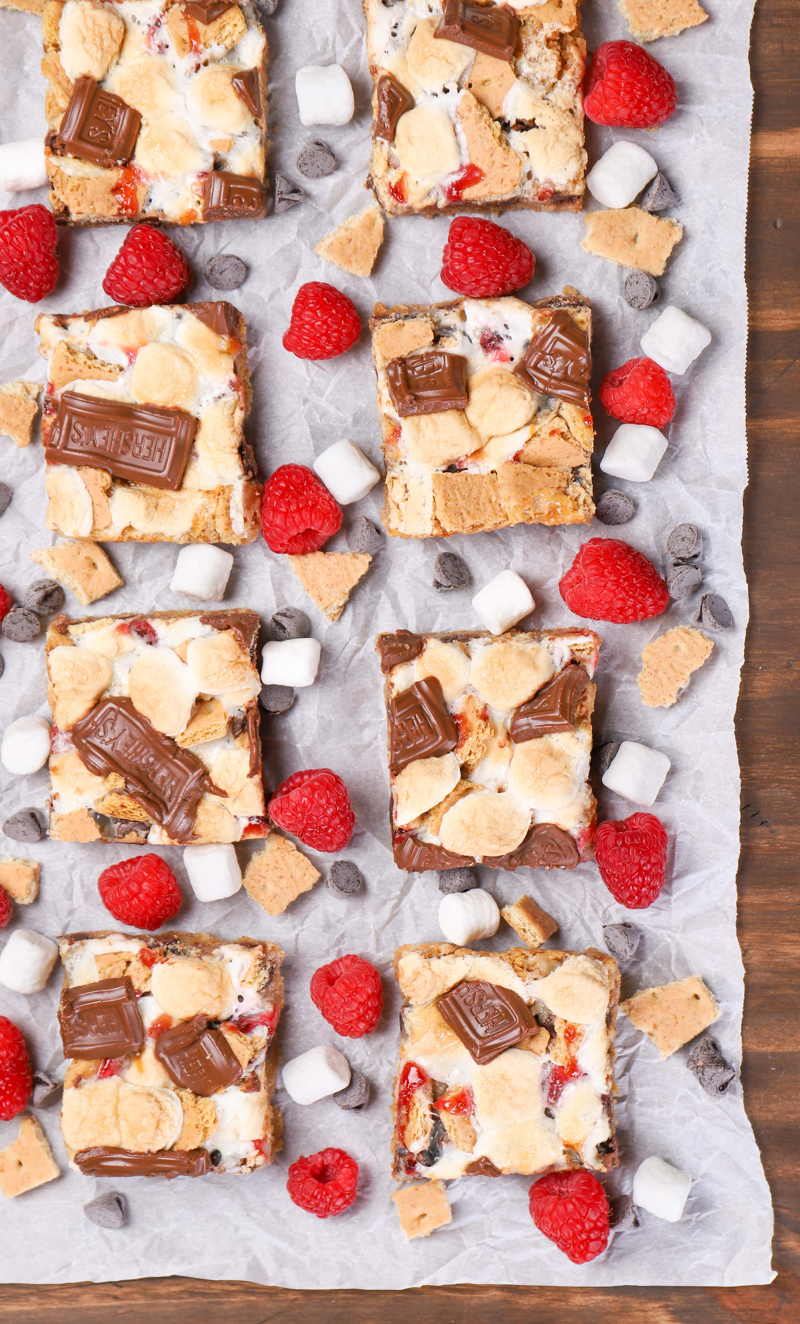 Raspberry Smores Seven Layer Bars Recipe