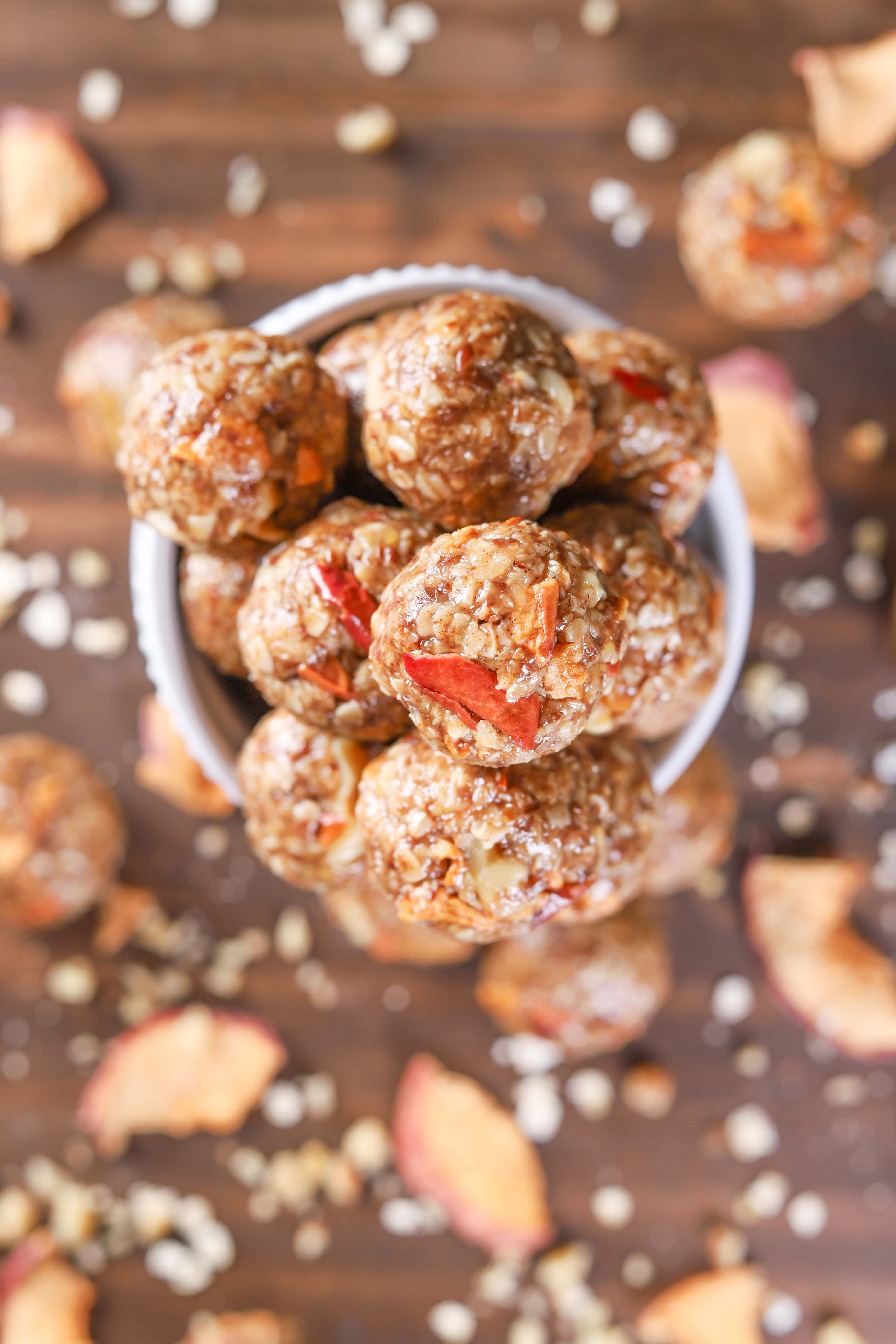 Easy No Bake Apple Pie Granola Bites Recipe from A Kitchen Addiction