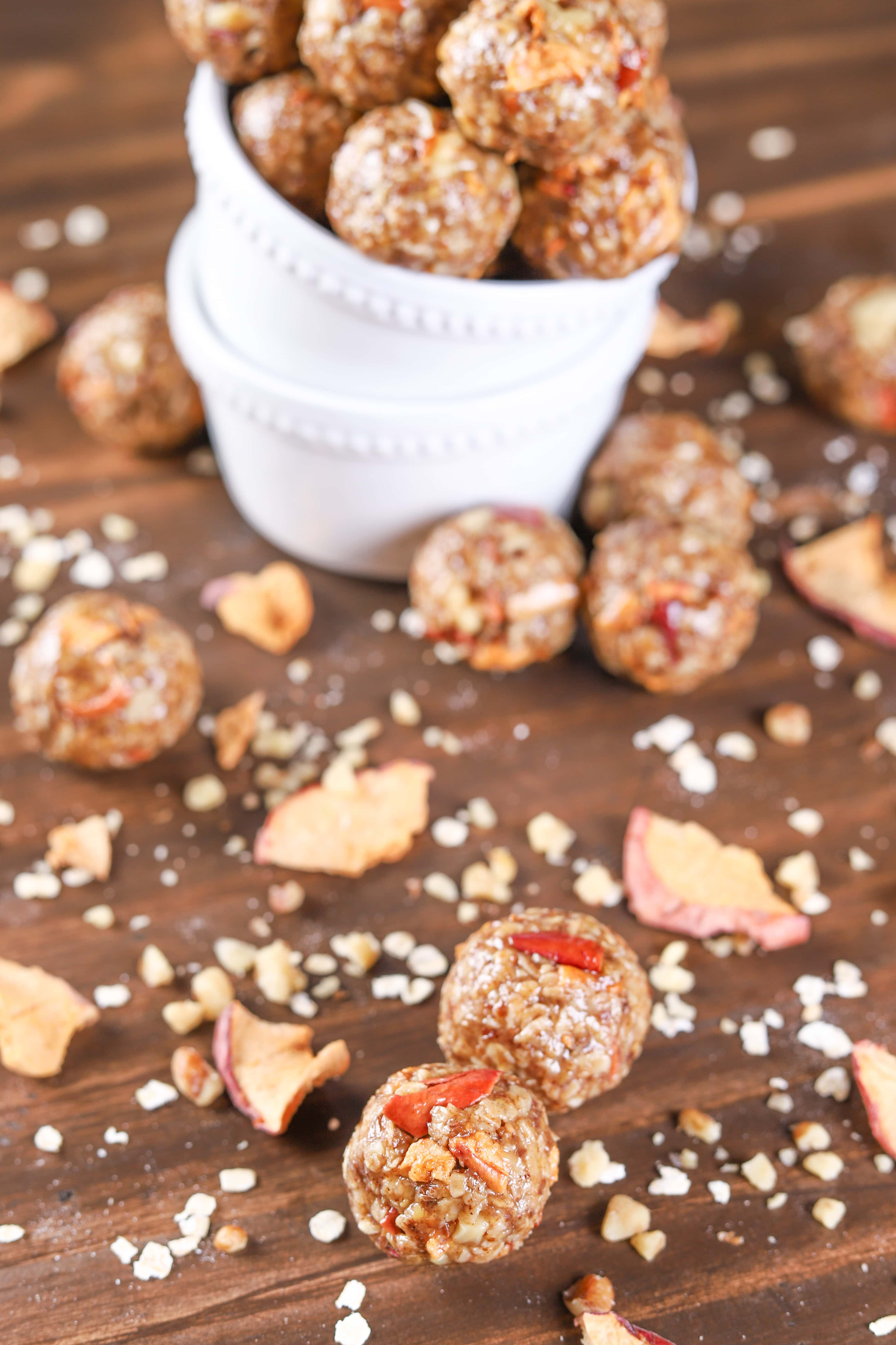 No Bake Apple Pie Granola Bites Recipe from A Kitchen Addiction