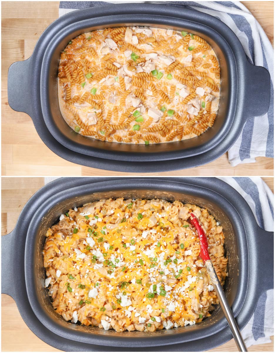 Buffalo Chicken Pasta Process Collage