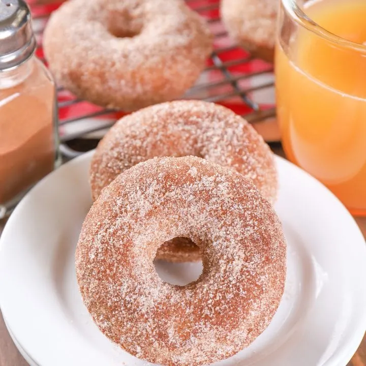 Baked Apple Cider Donuts Recipe from A Kitchen Addiction