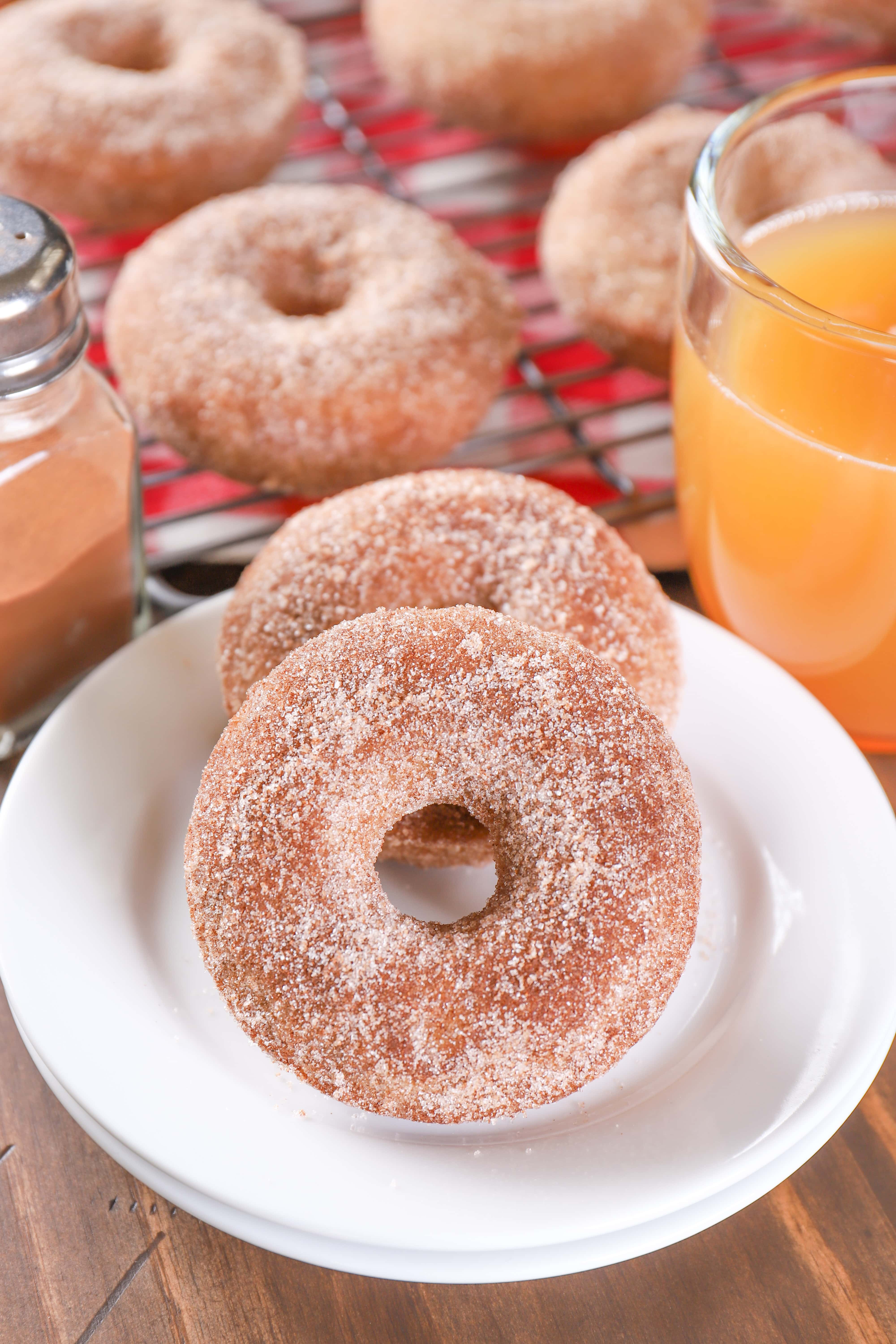 Baked Apple Cider Donuts Recipe from A Kitchen Addiction