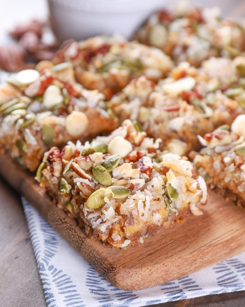 Easy Pumpkin Pie Seven Layer Bars Recipe from A Kitchen Addiction